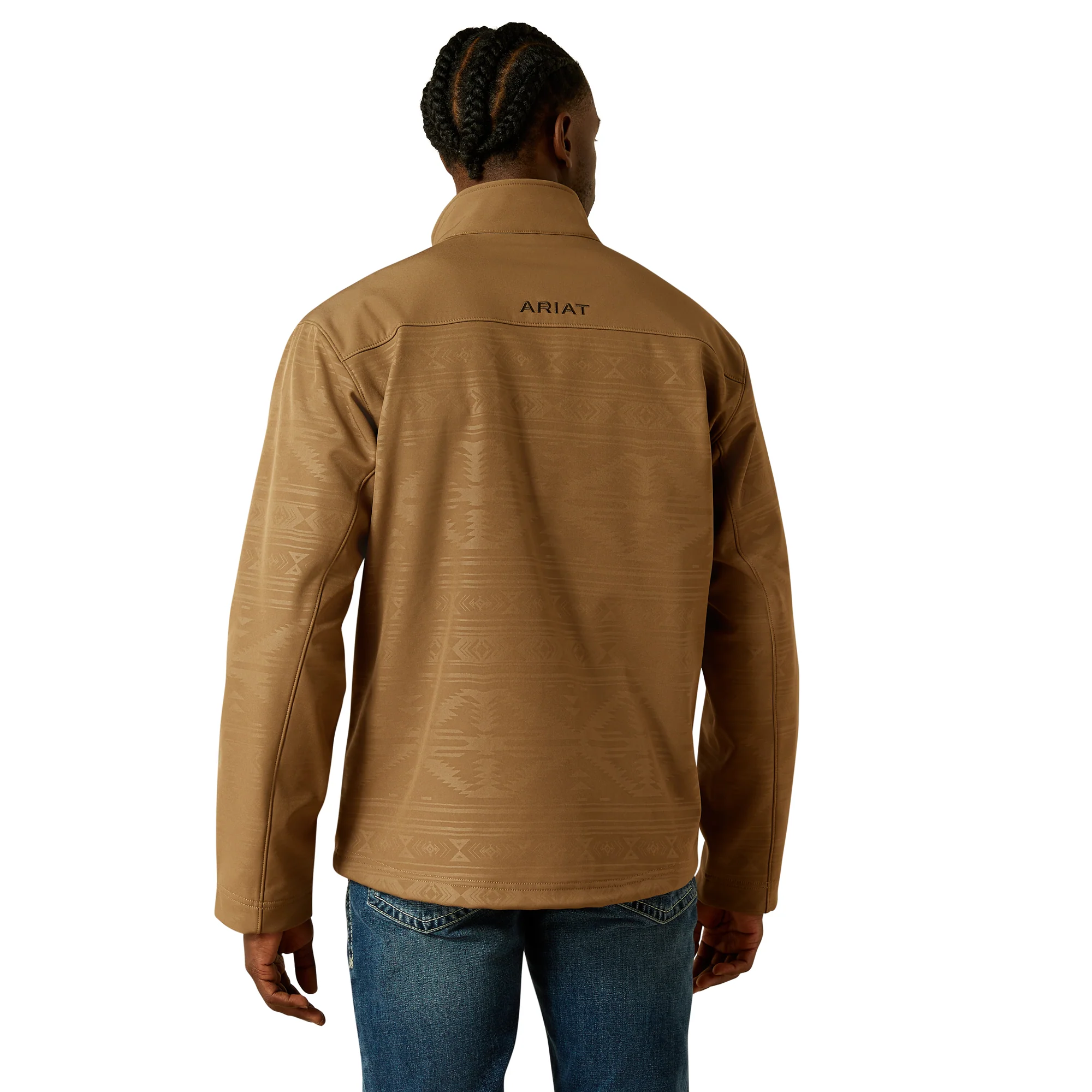 Men Ariat Jacket Vernon Khaki Softshell 10062599 - Image 3