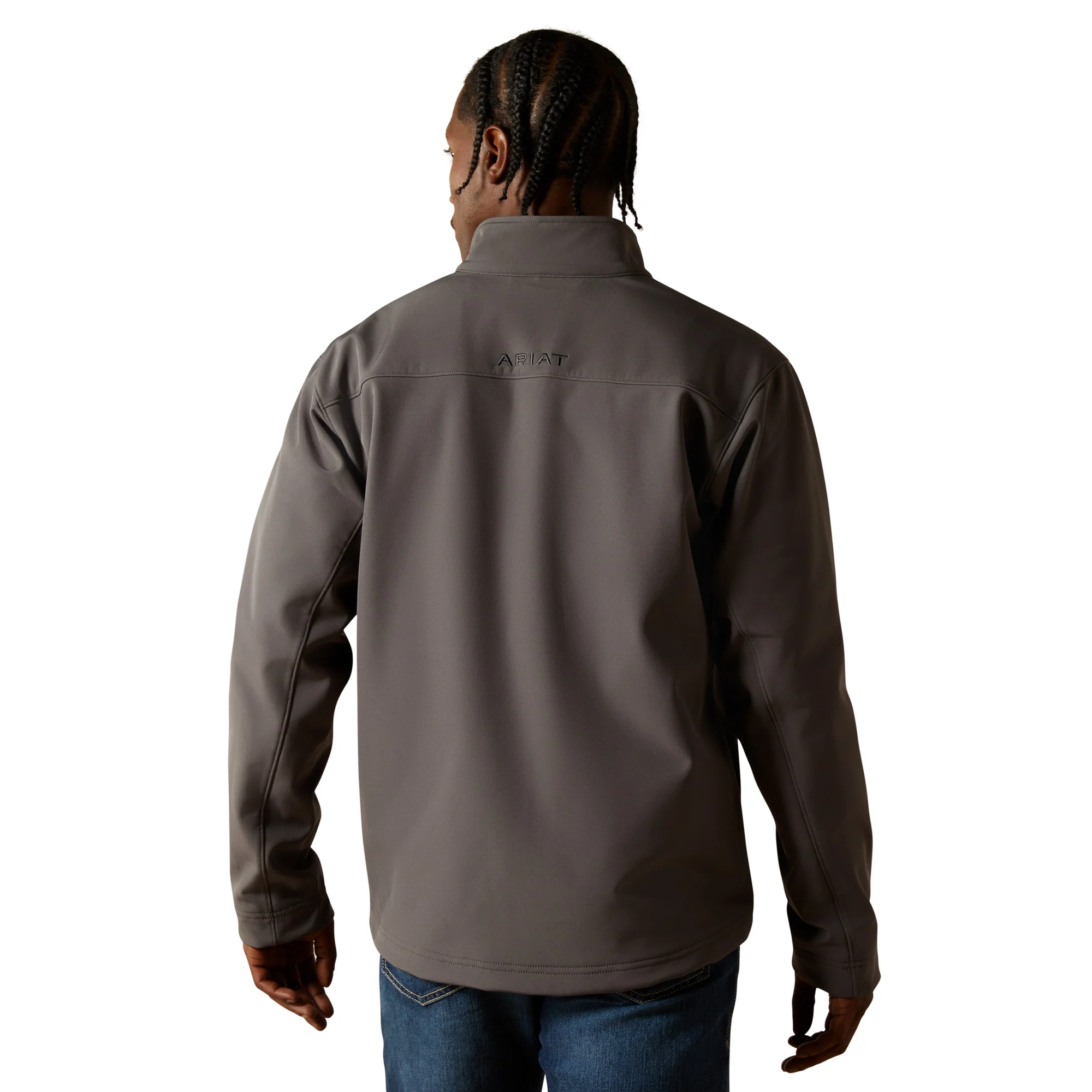 Men Ariat Jacket Vernon Softshell Grey 10062598 - Image 3