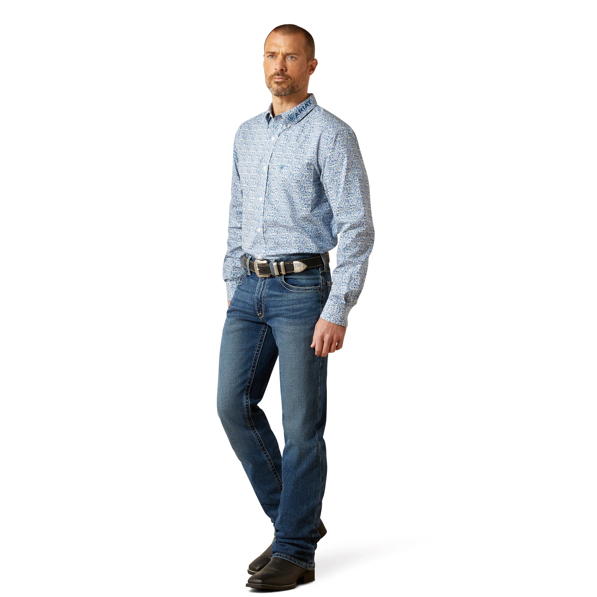 Men Ariat Shirt Parks Fitted 10065811 - Image 5