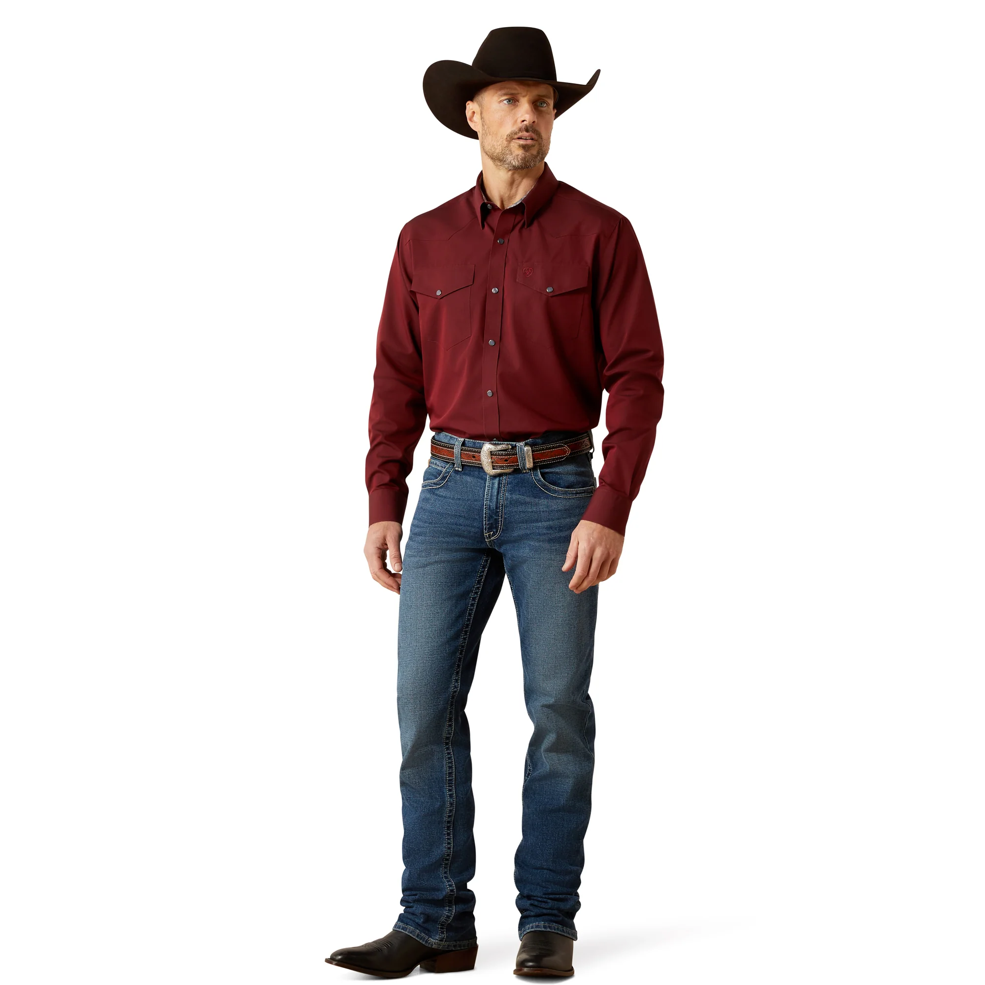 Men Ariat Shirt Oxford Fitted 10065913 - Image 5