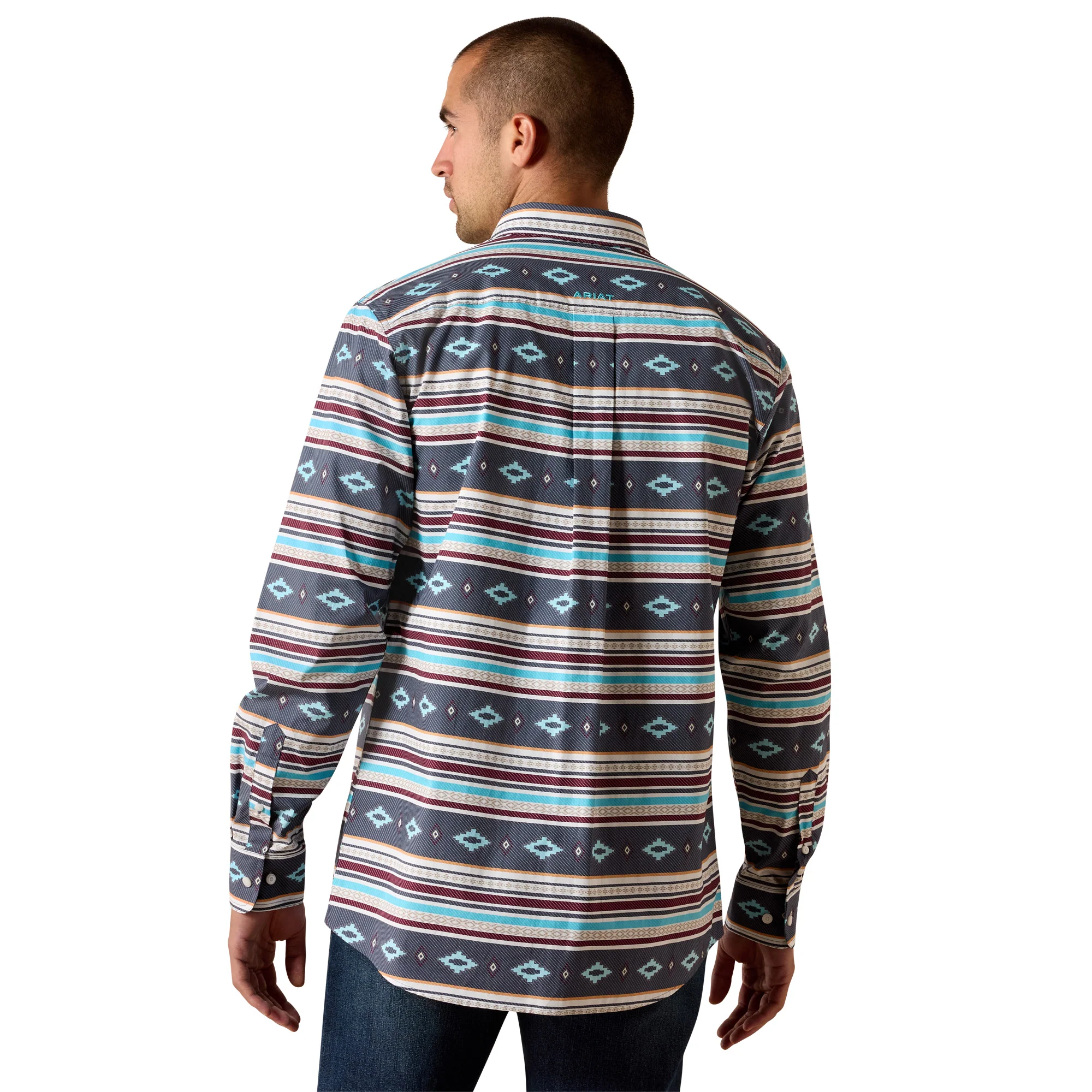 Men Ariat Shirt Casual SW Stripe 10071597 - Image 3