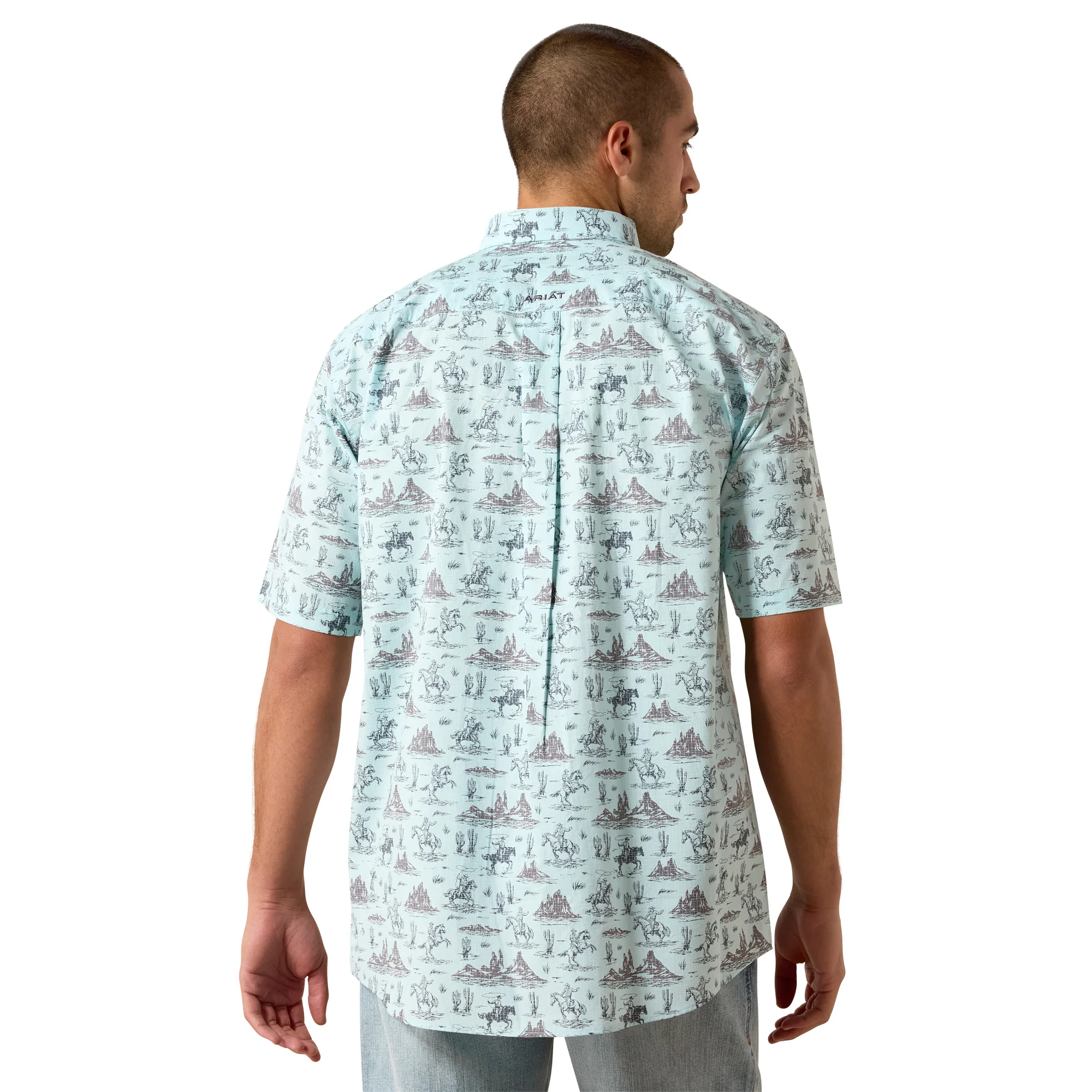 Men Ariat Shirt Casual Western Pratt (SS) 10071731 - Image 3