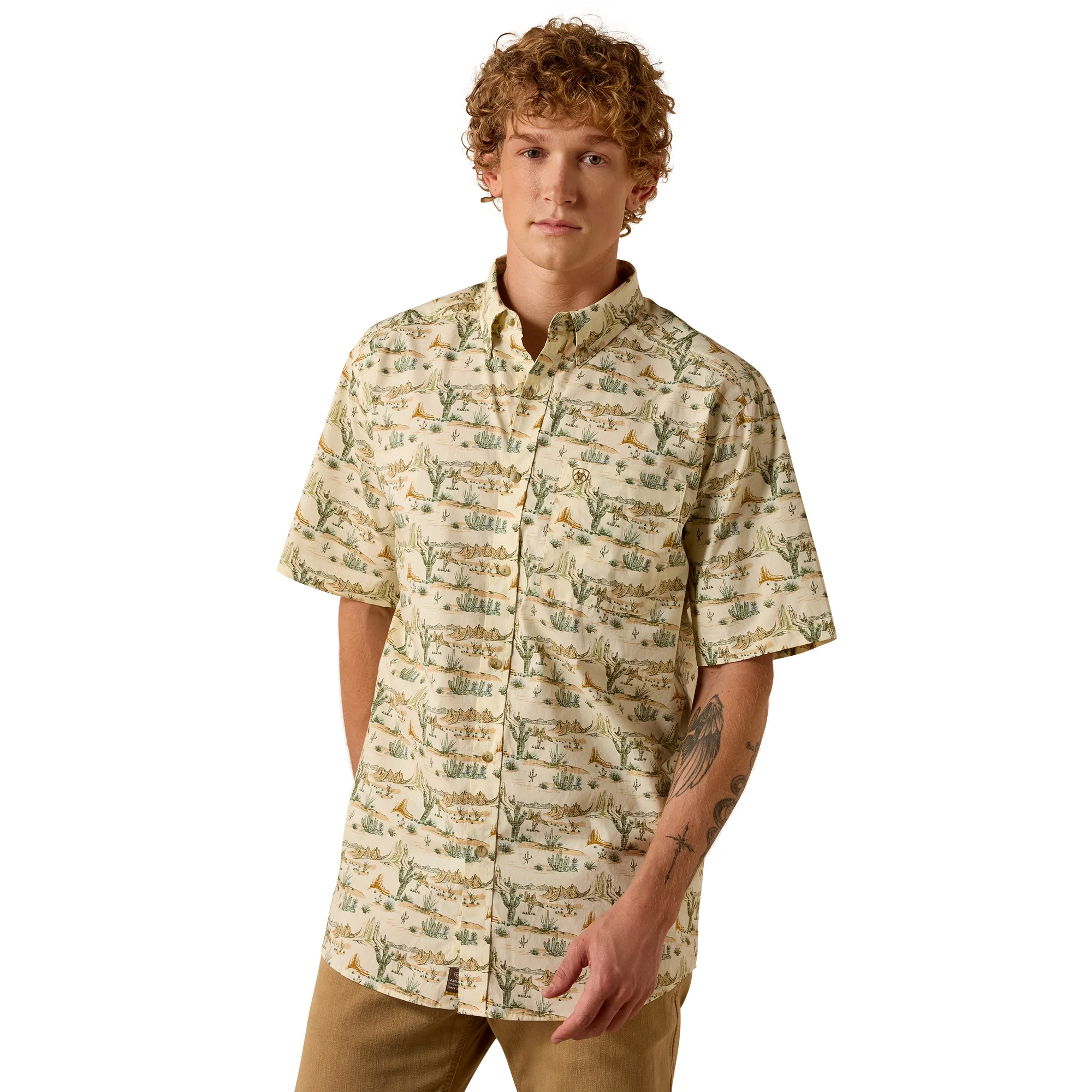 Men Ariat Shirt Sable (SS) 10073530 - Image 3
