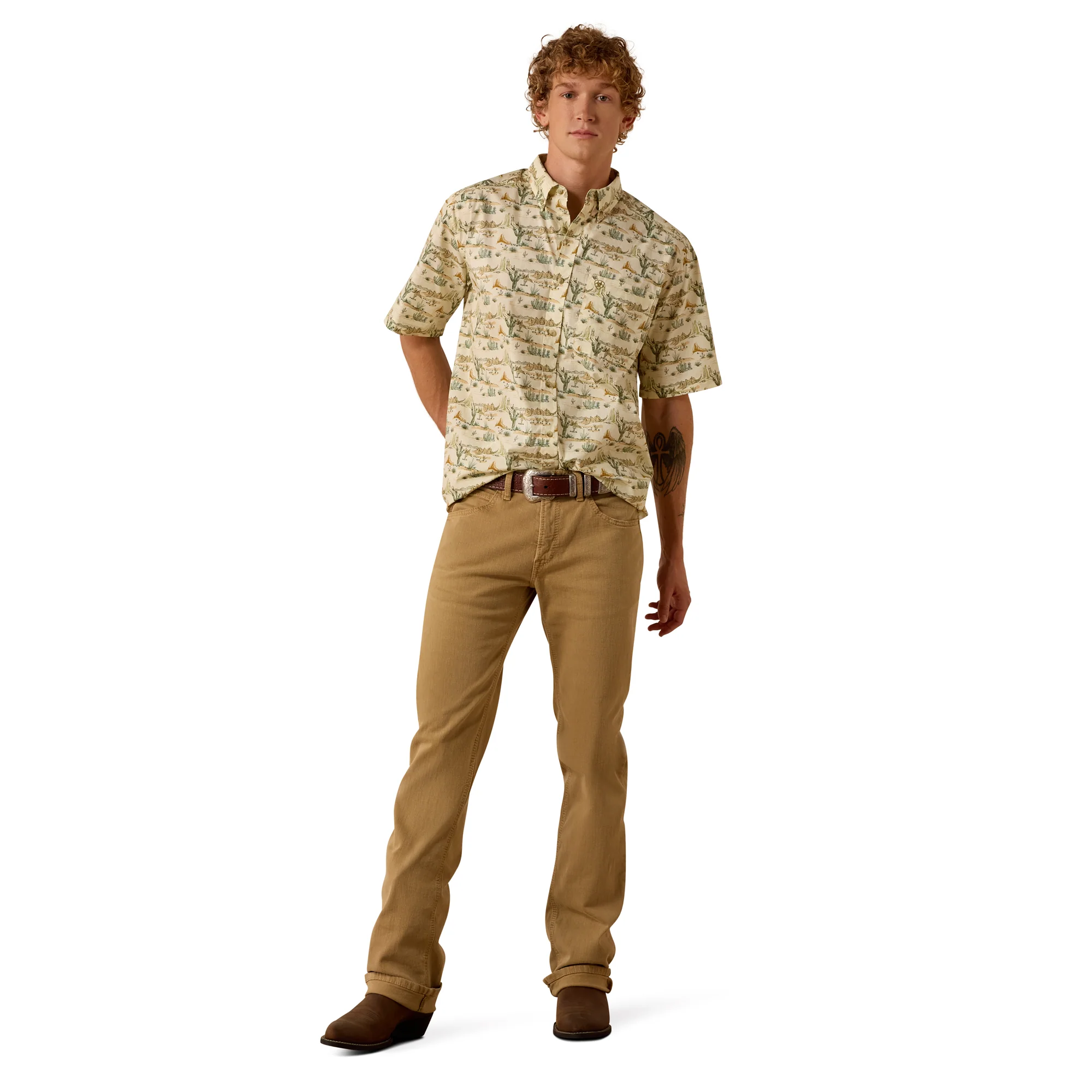 Men Ariat Shirt Sable (SS) 10073530 - Image 5