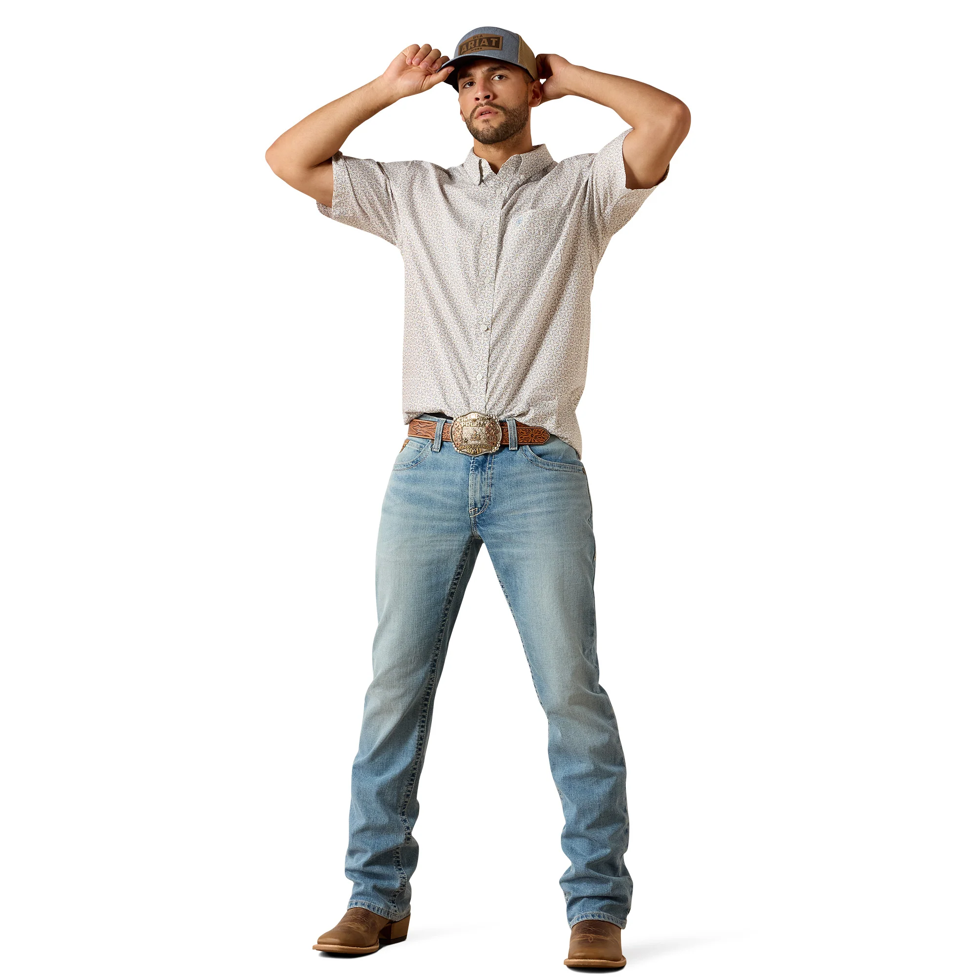 Men Ariat Shirt (SS) Wrinkle Free 10071739 - Image 4