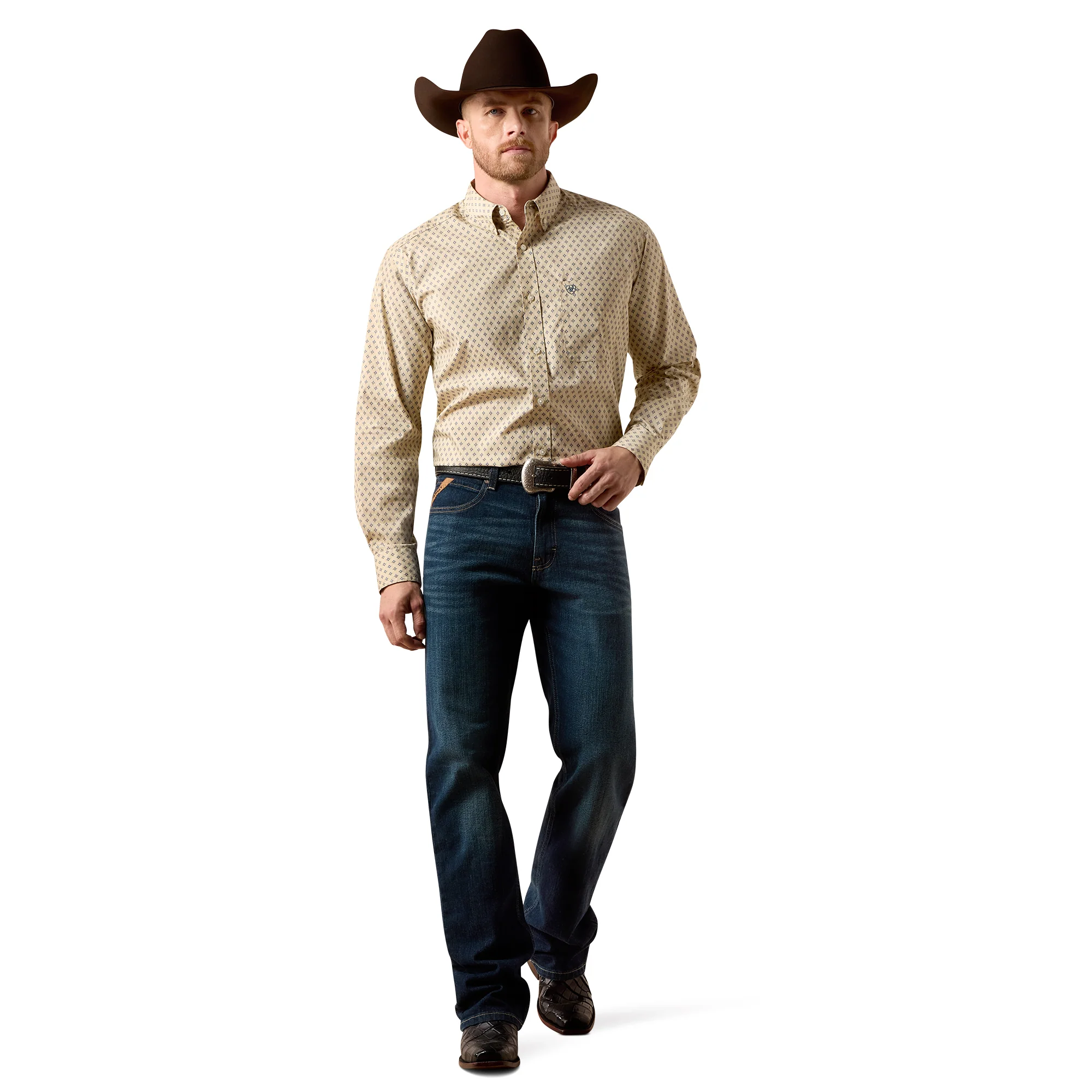 Men Ariat Shirt Stu (LS) 10073592 - Image 4