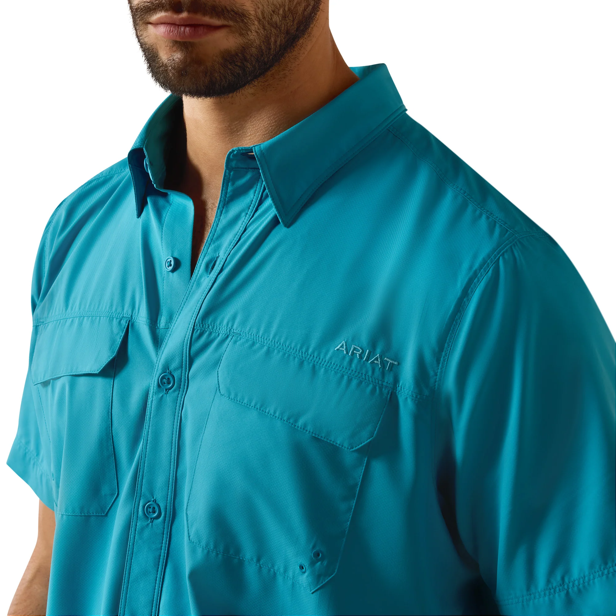 Men Ariat Shirt VentTEK (SS) Blue Moon 10073464 - Image 2