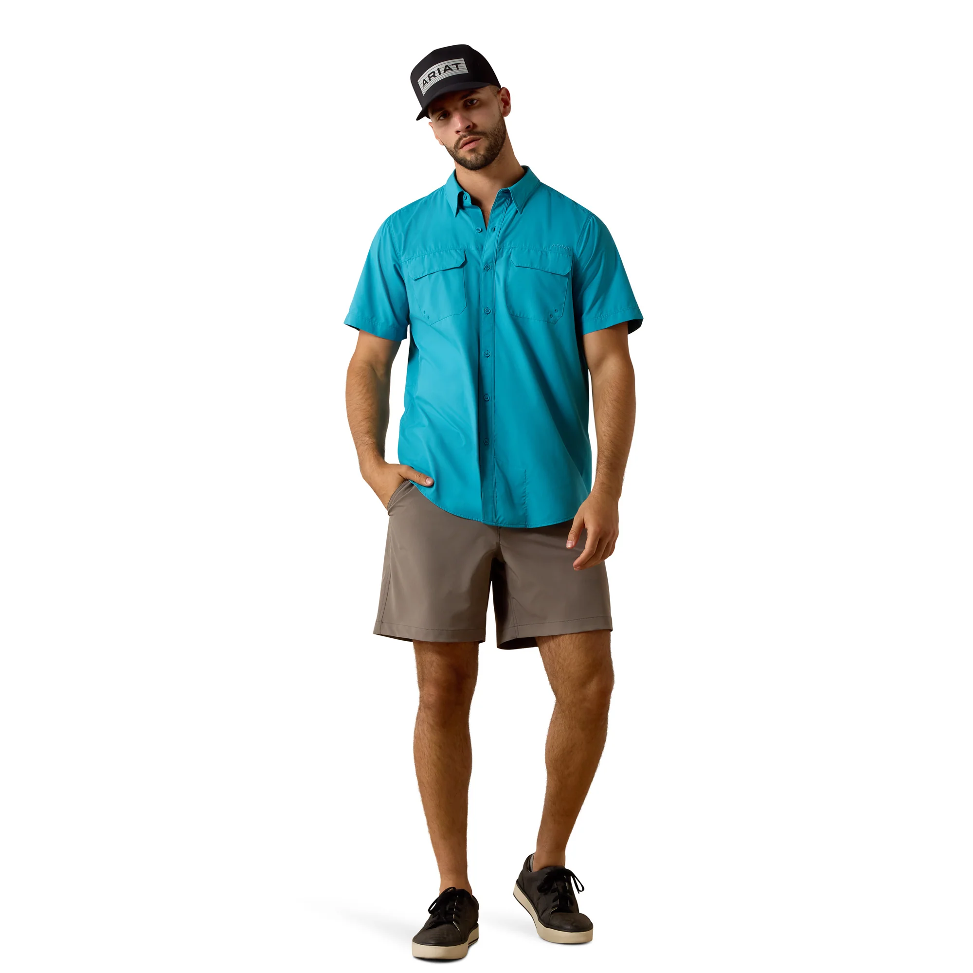 Men Ariat Shirt VentTEK (SS) Blue Moon 10073464 - Image 5