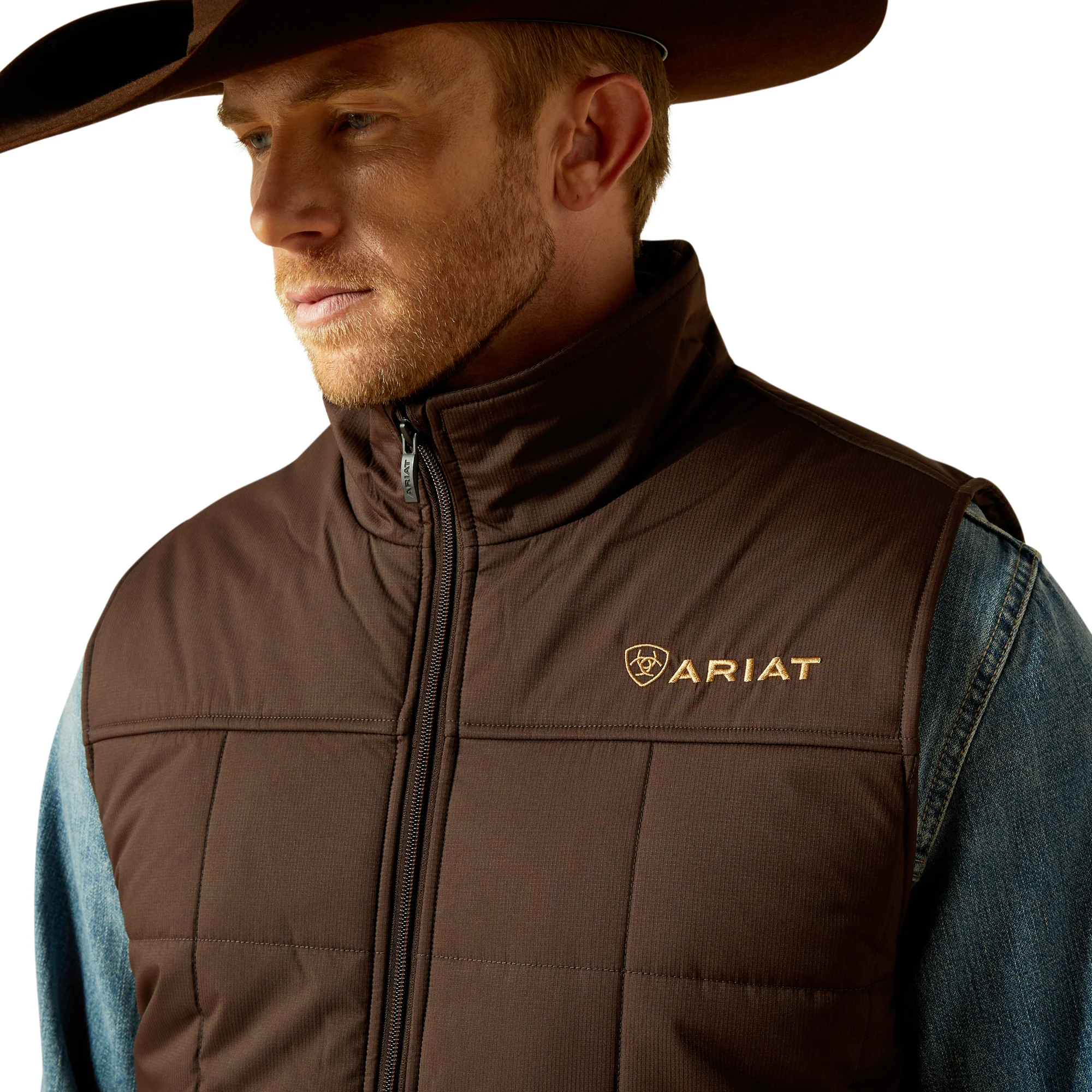 Men Ariat Vest Crius Brown 10062603 - Image 2