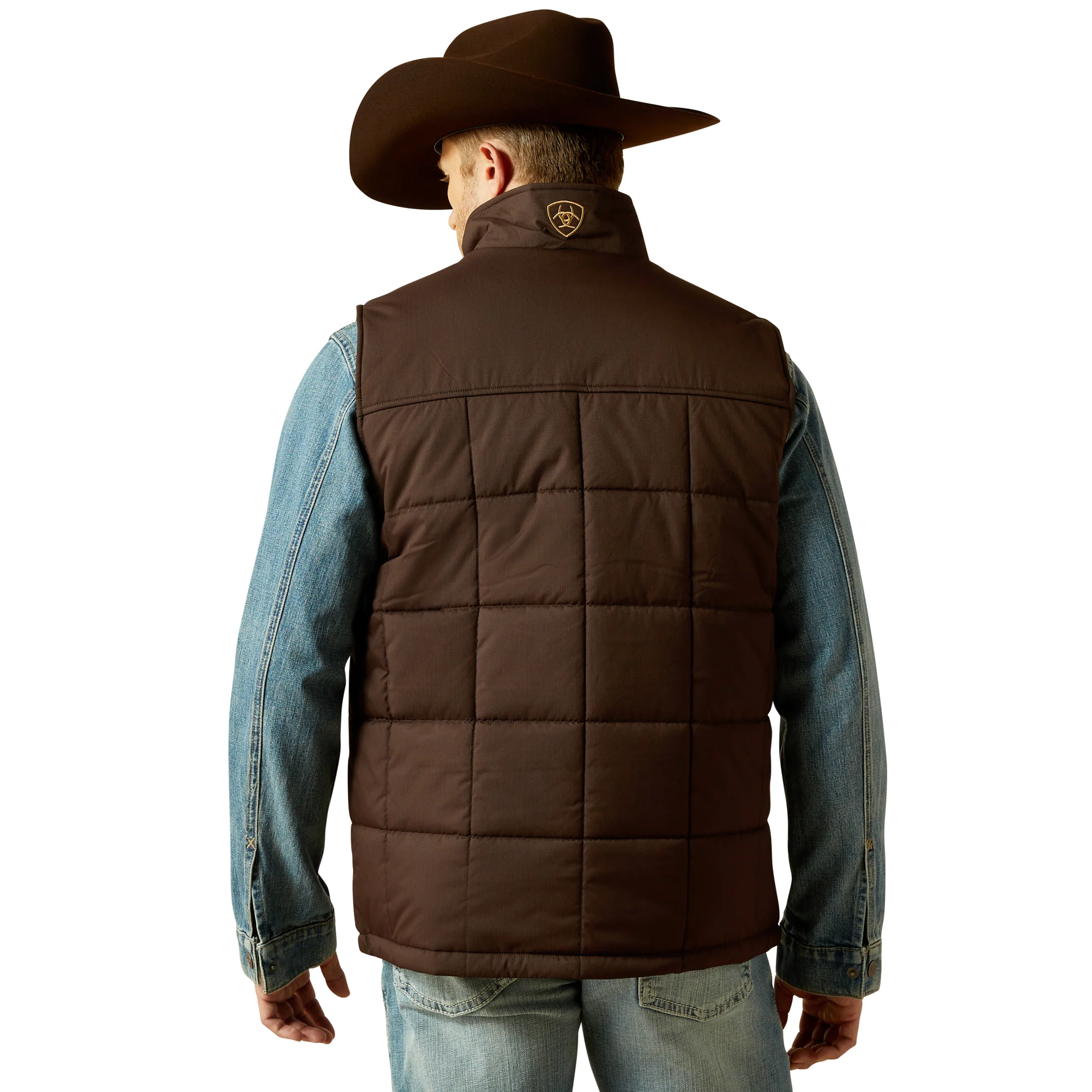 Men Ariat Vest Crius Brown 10062603 - Image 4