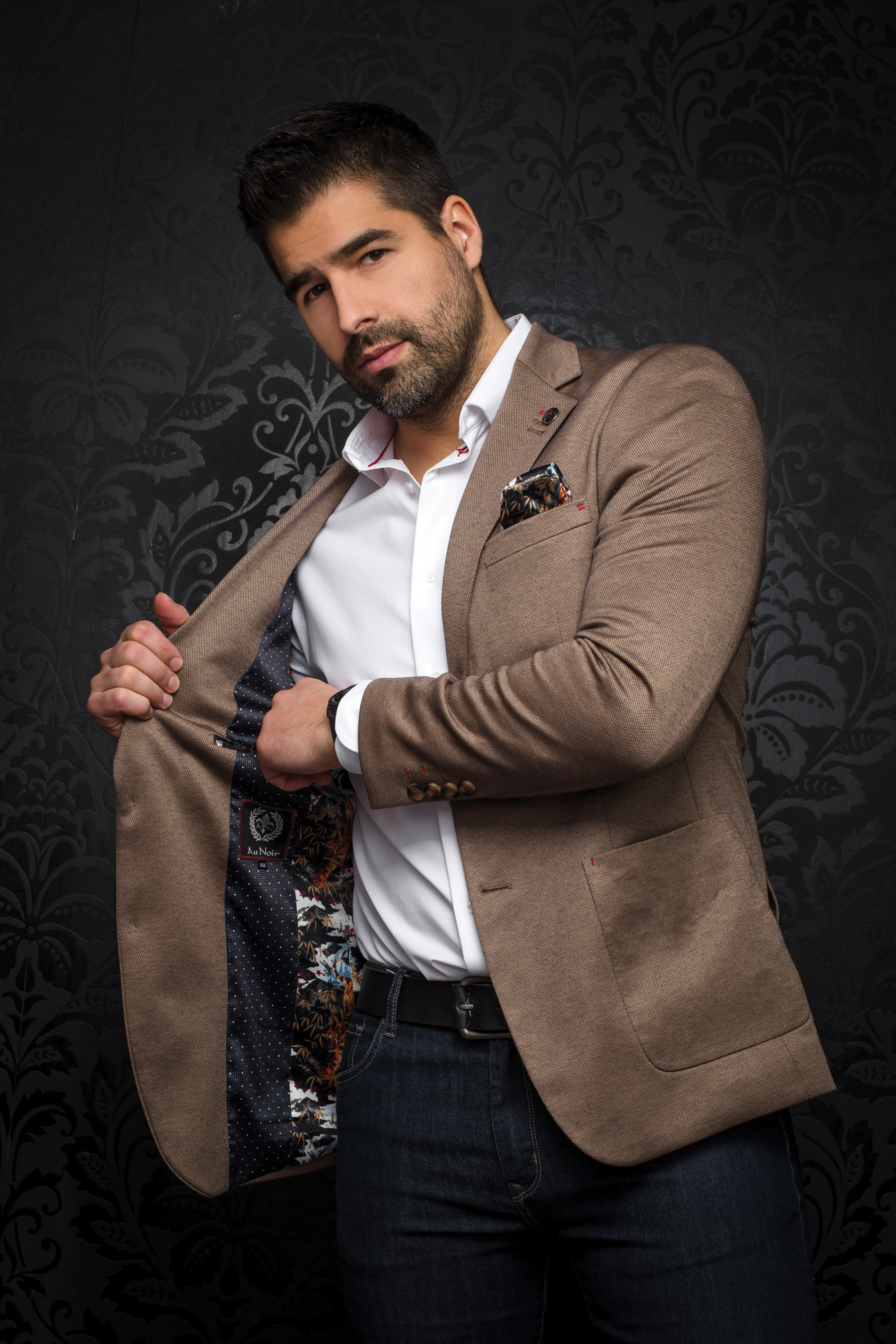 Men Au Noir Blazer Delon Tobacco - Image 2