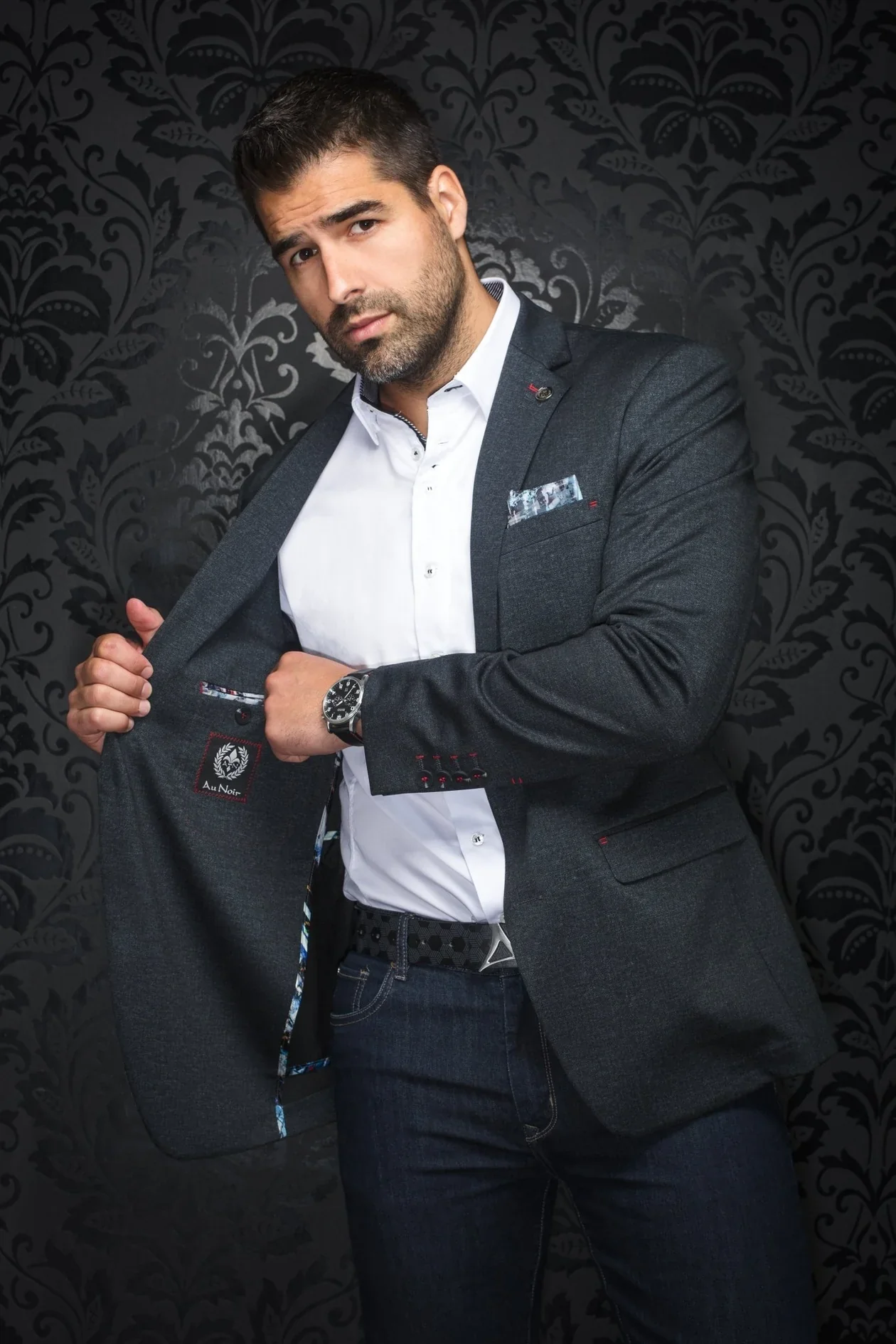 Men Au Noir Blazer Reynolds Traveler Black - Image 3