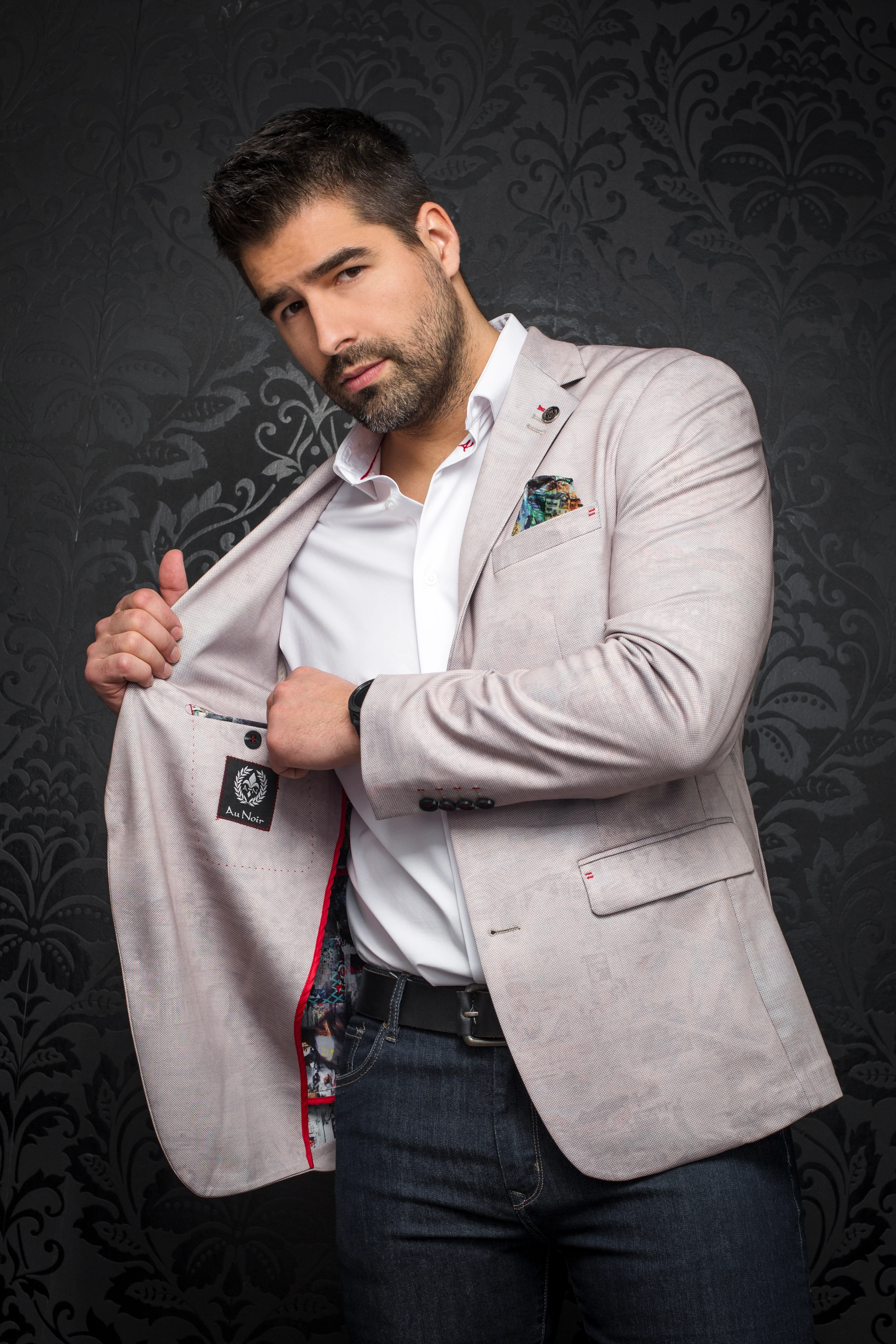 Men Au Noir Blazer Traveler Trans Stone - Image 2