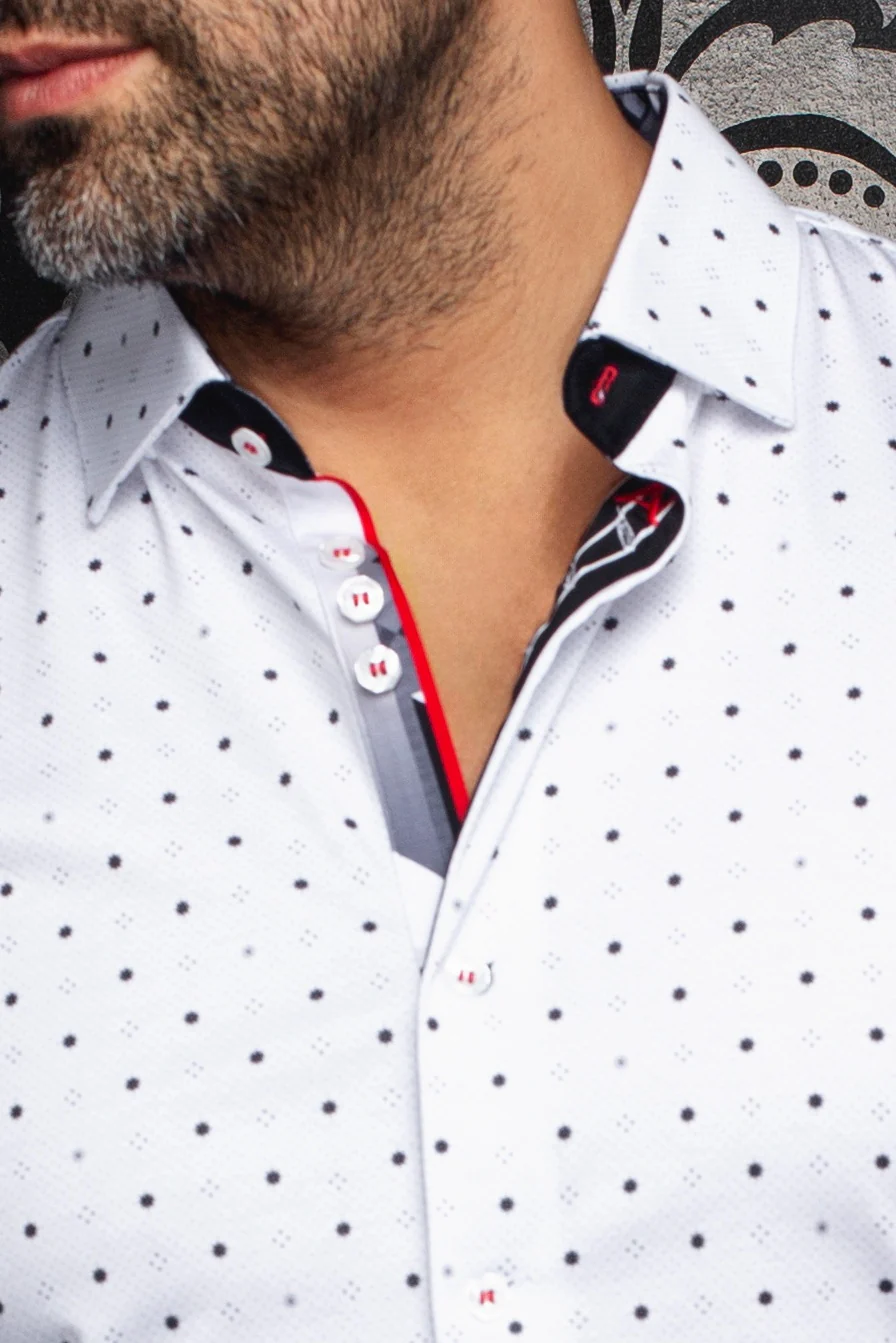 Men Au Noir Knit Shirt Clyde White - Image 2