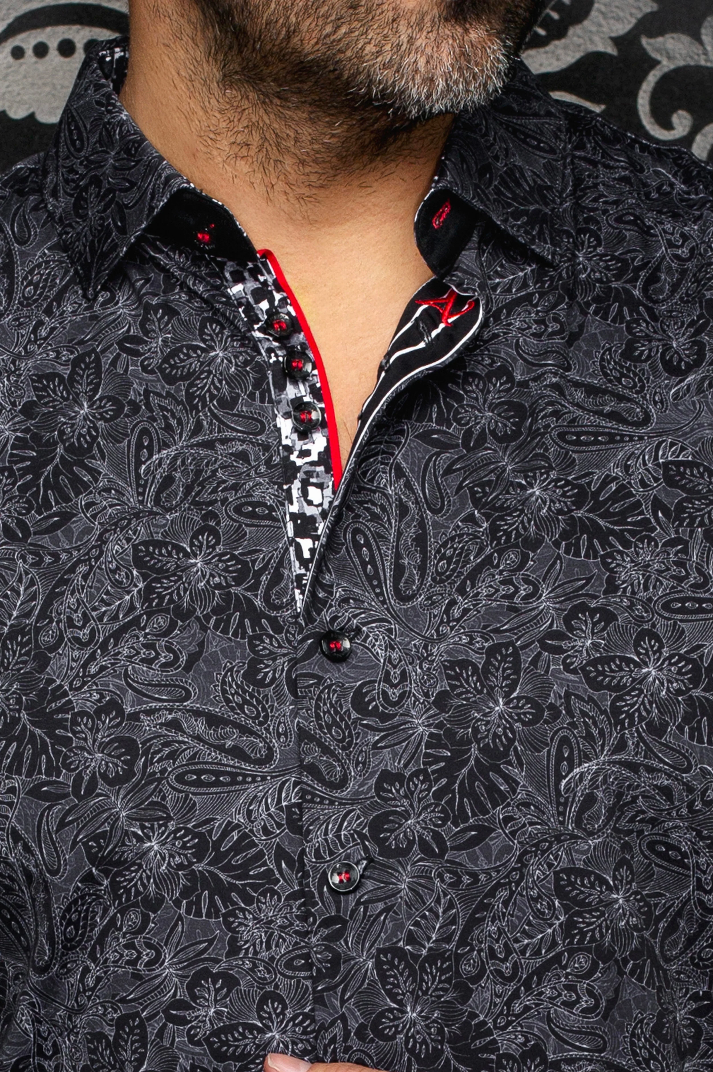 Men Au Noir Knit Shirt Mira Black - Image 2