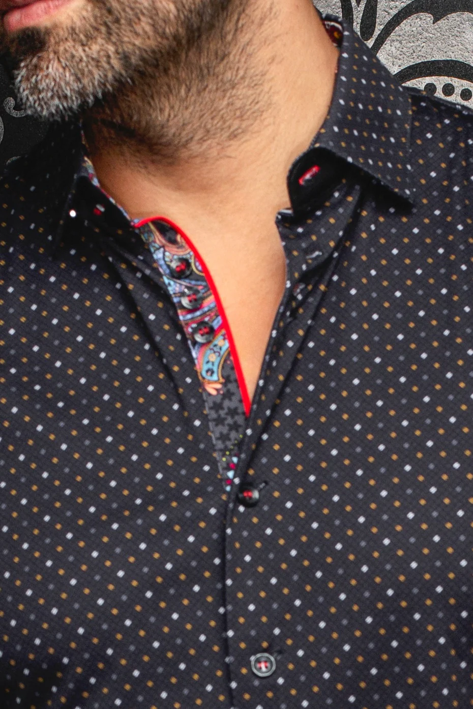Men Au noir Knit Shirt Optimus Black/Gold - Image 2