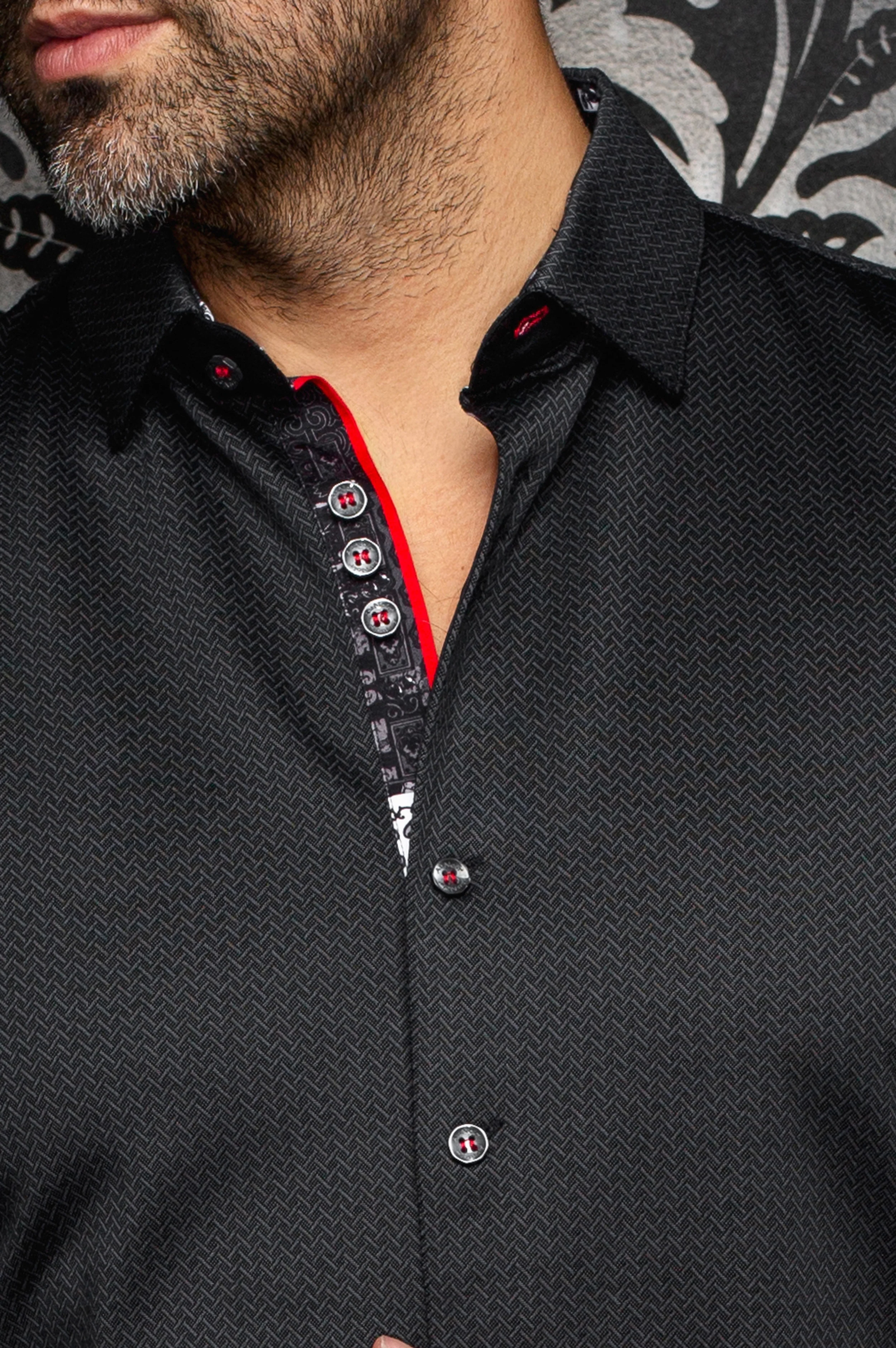 Men Au Noir Knit Shirt Sandstorm Black - Image 2