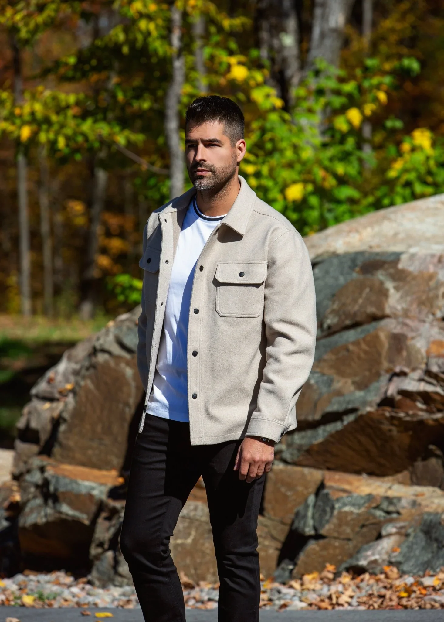 Men Au Noir OverShirt Danali Light Beige - Image 3