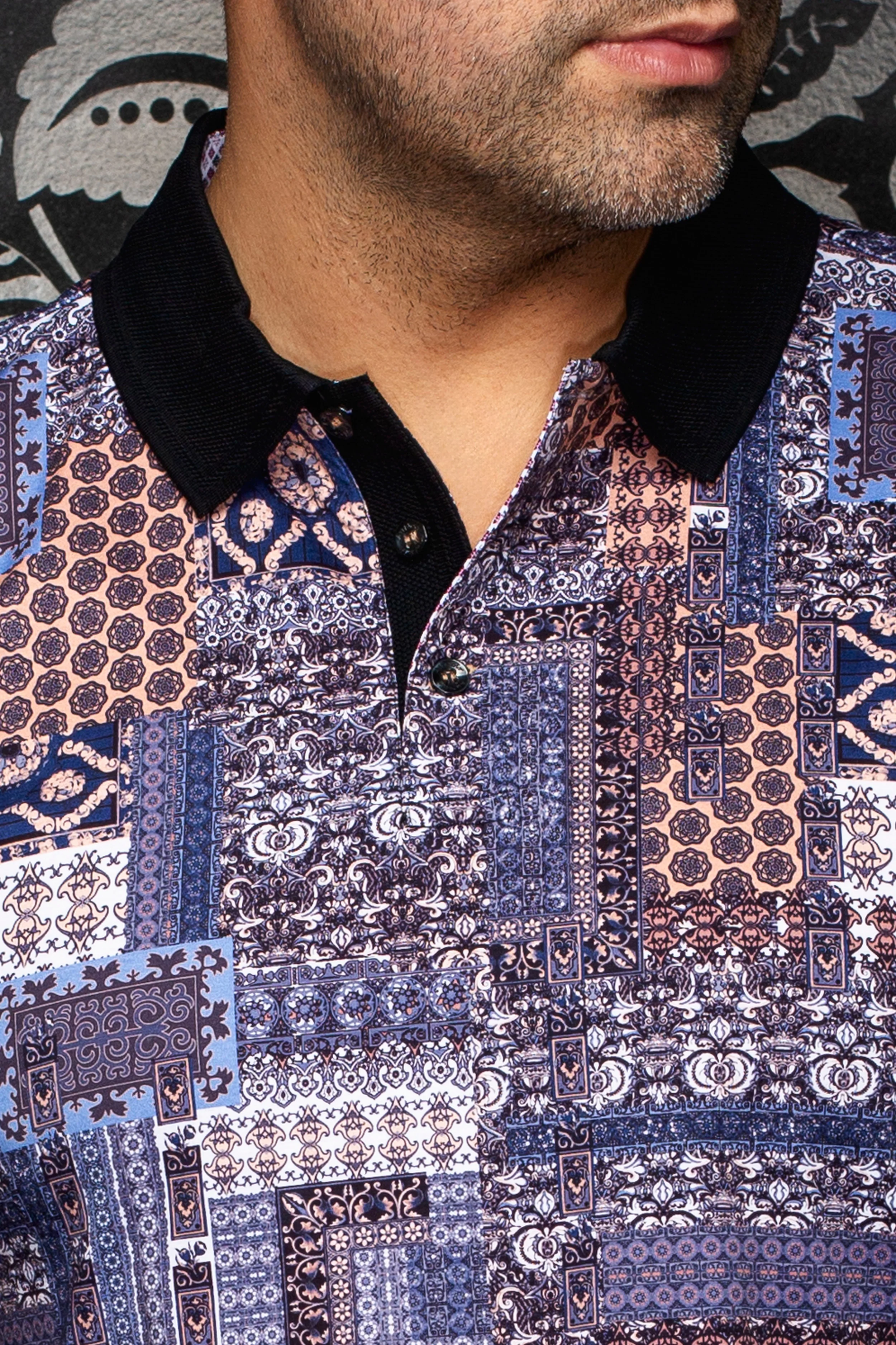 Men Au Noir Polo Tikal Indigo - Image 2