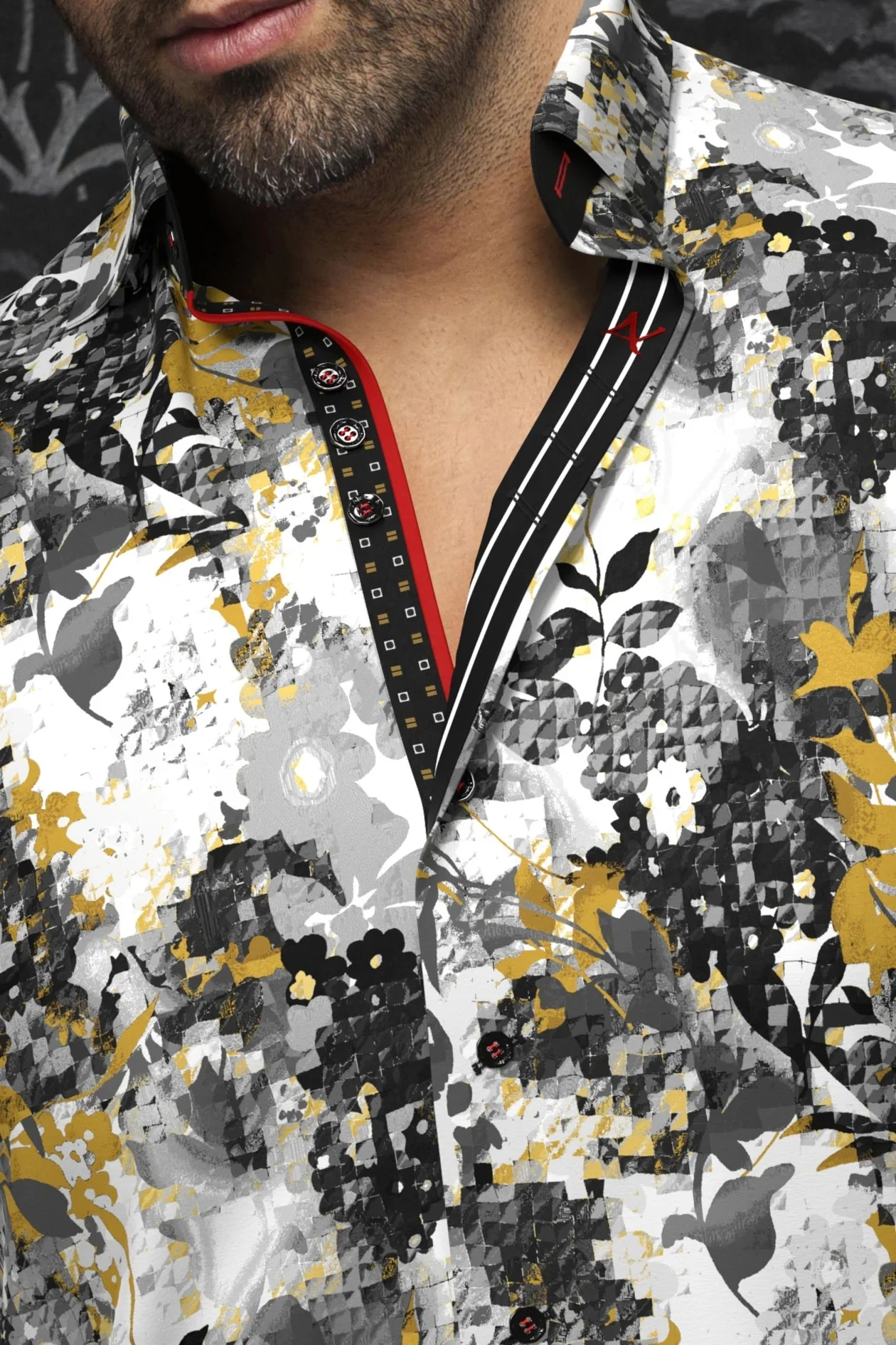 Men Au Noir Woven Shirt Ace Black / Gold - Image 2