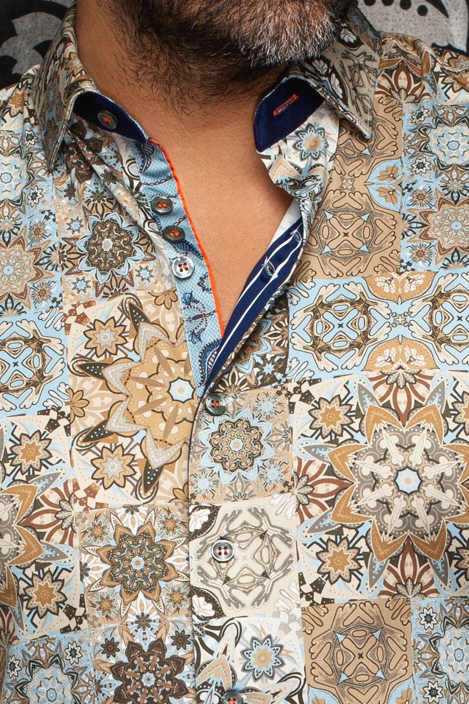 Men Au Noir Woven Shirt Clovis Lt. Beige - Image 2