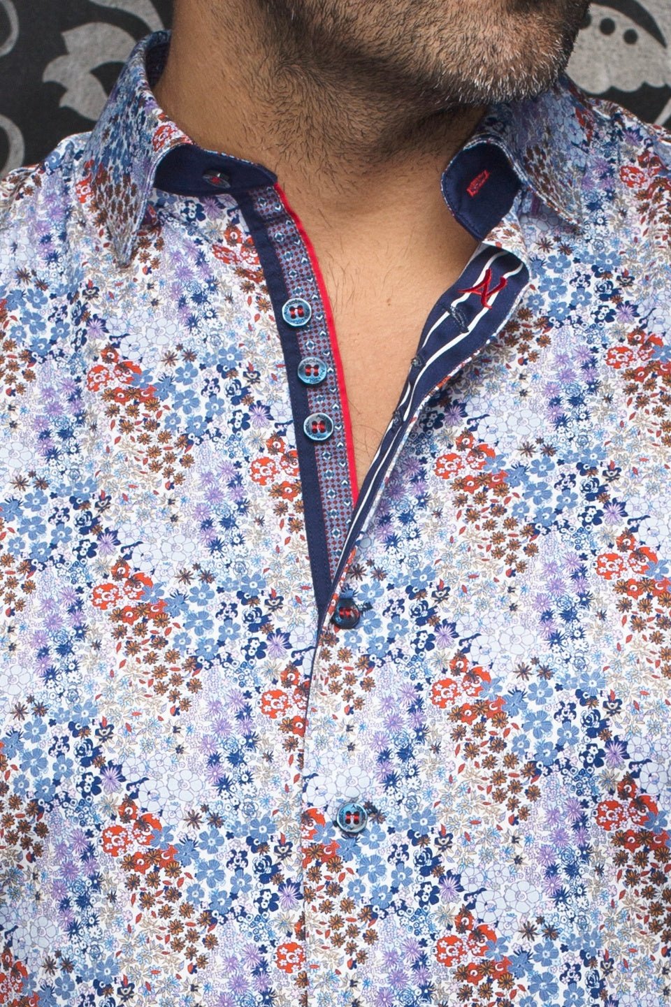 Men Au Noir Woven Shirt Morris Lavender - Image 2