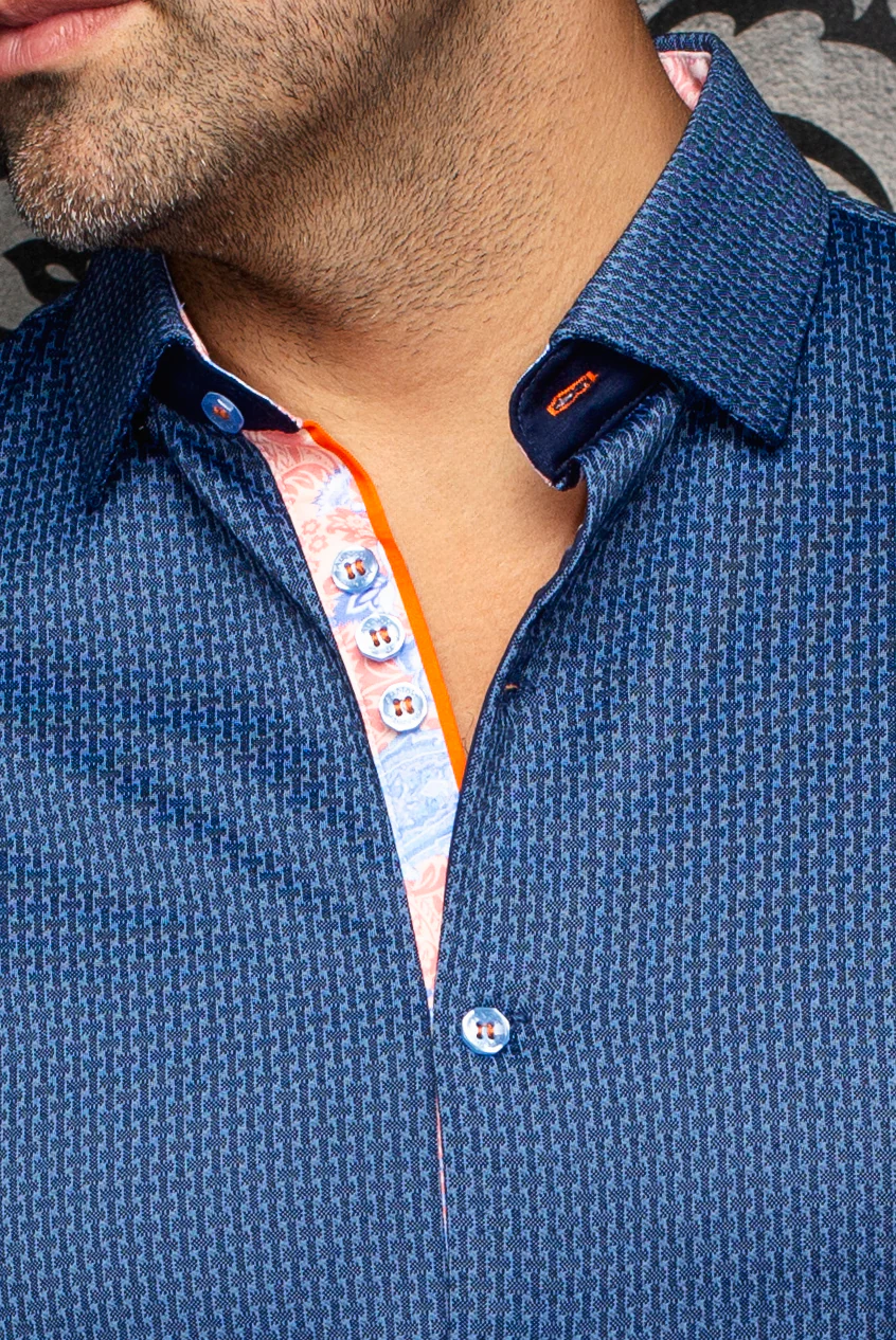 Men Au Noir Knit Shirt (SS) Sonoran Navy - Image 2