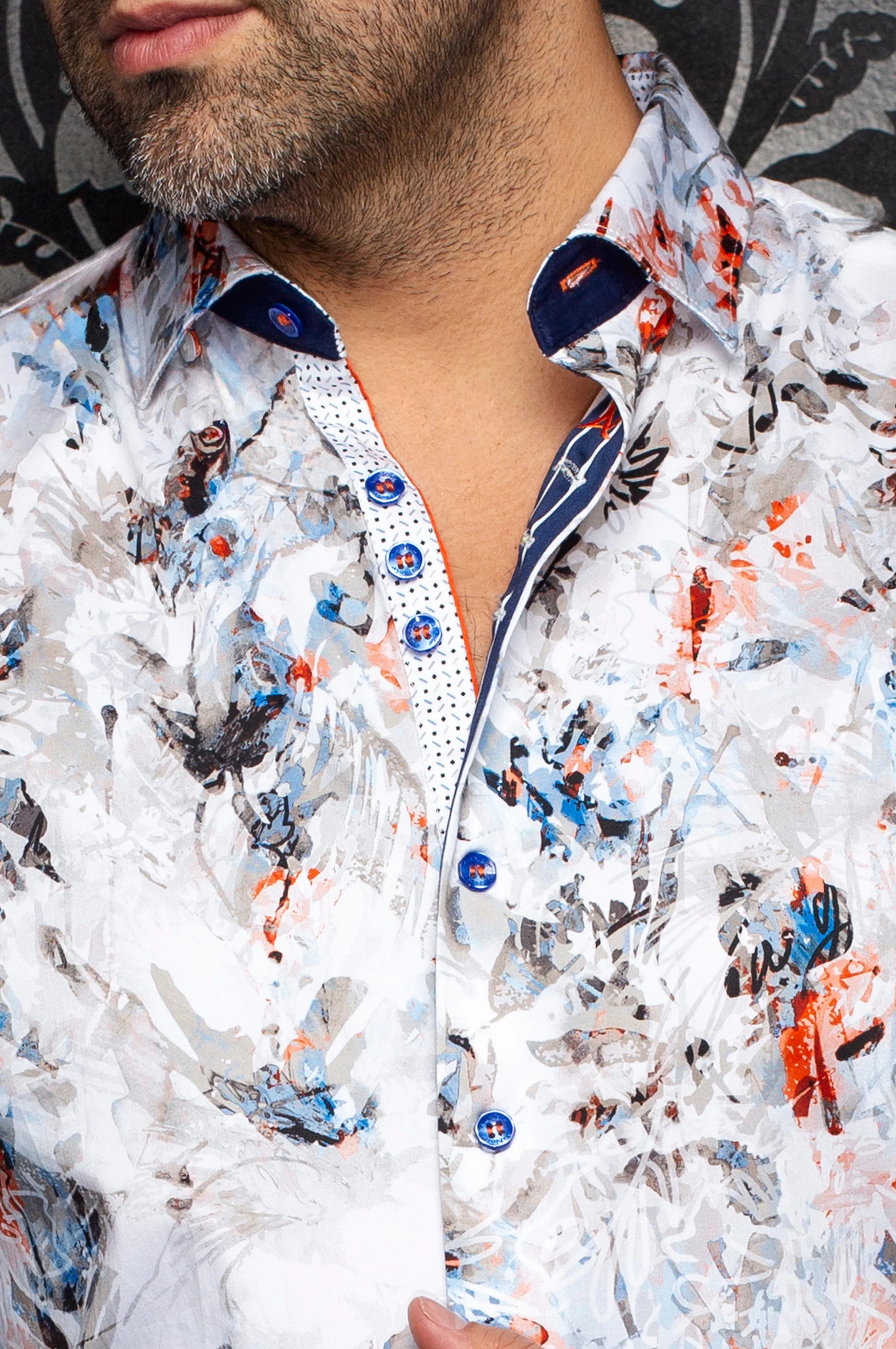 Men Au Noir Woven Shirt Cebu White - Image 2