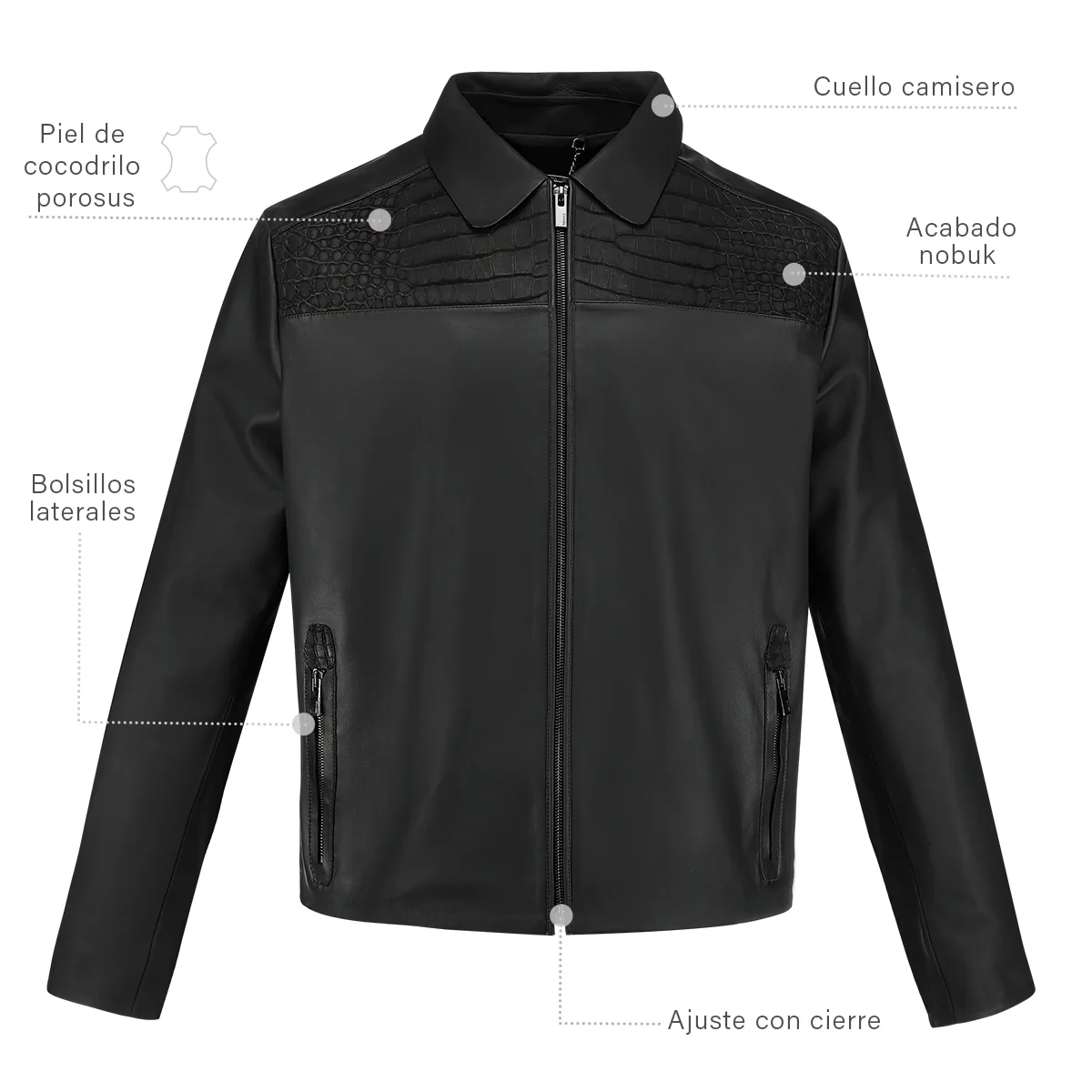 Men Cuadra Crocodylus Porosus Jacket JC358 - Image 6