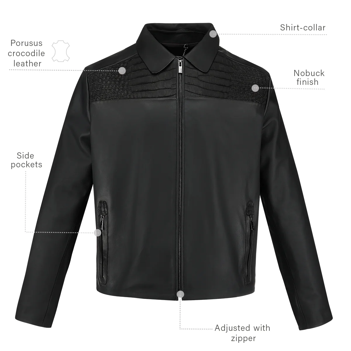 Men Cuadra Crocodylus Porosus Jacket JC358 - Image 7