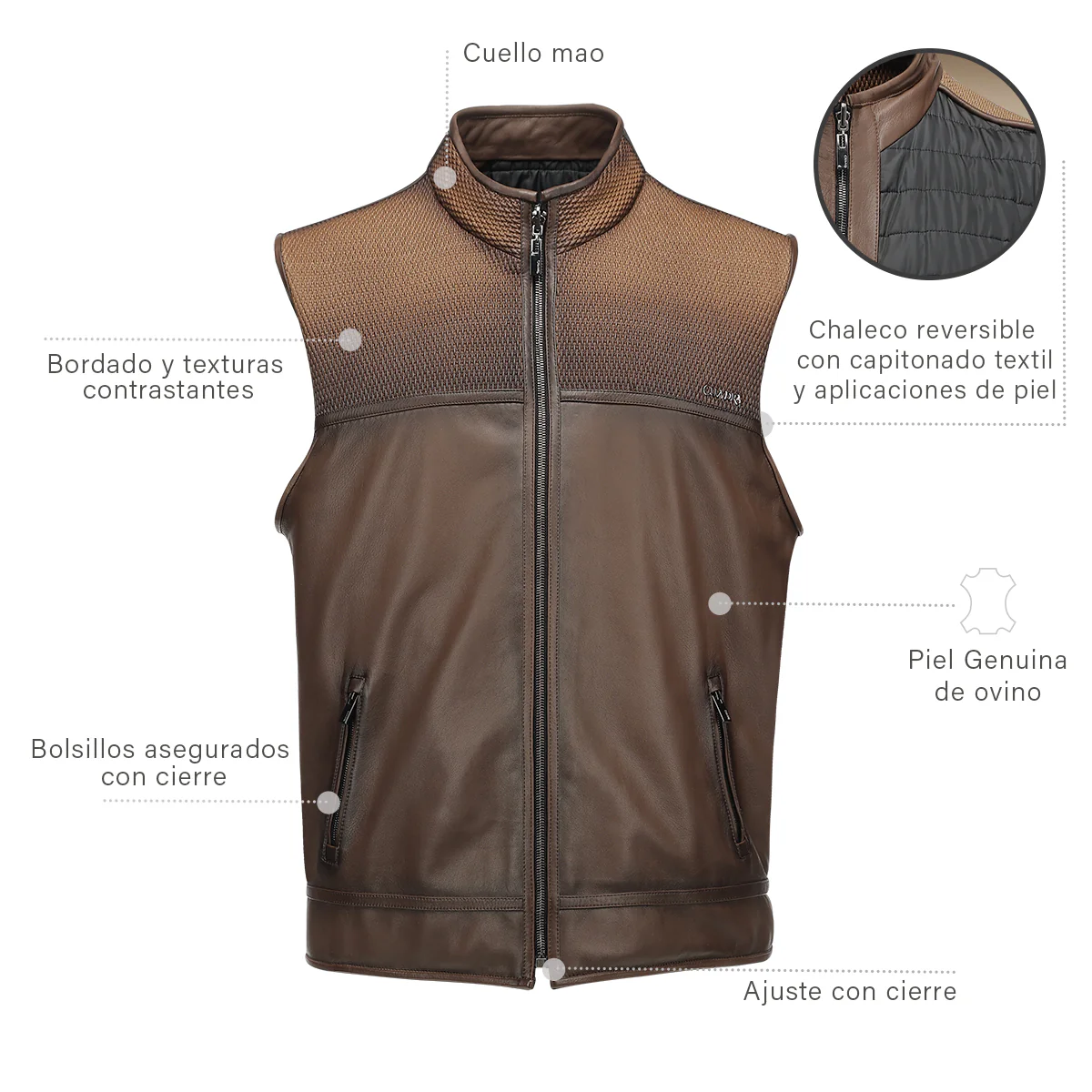 Men Cuadra Lamb Duna Vest JC360 - Image 9