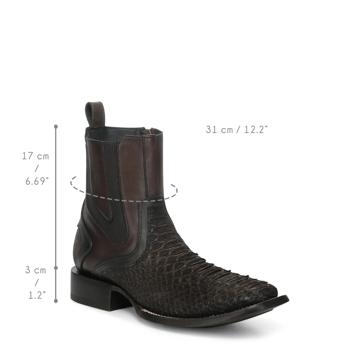 Men Cuadra Python Zipper Boot CC284 - Image 6