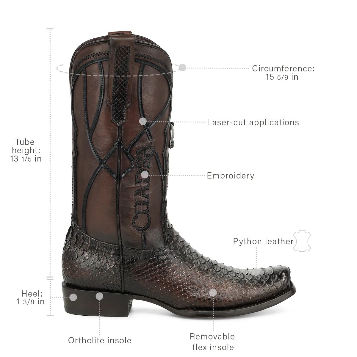 Men Cuadra Python Boot CC307 - Image 9