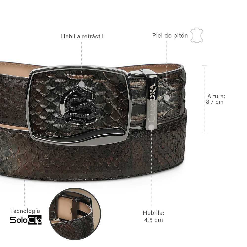 Men Cuadra Python Woven Belt BC498 - Image 4