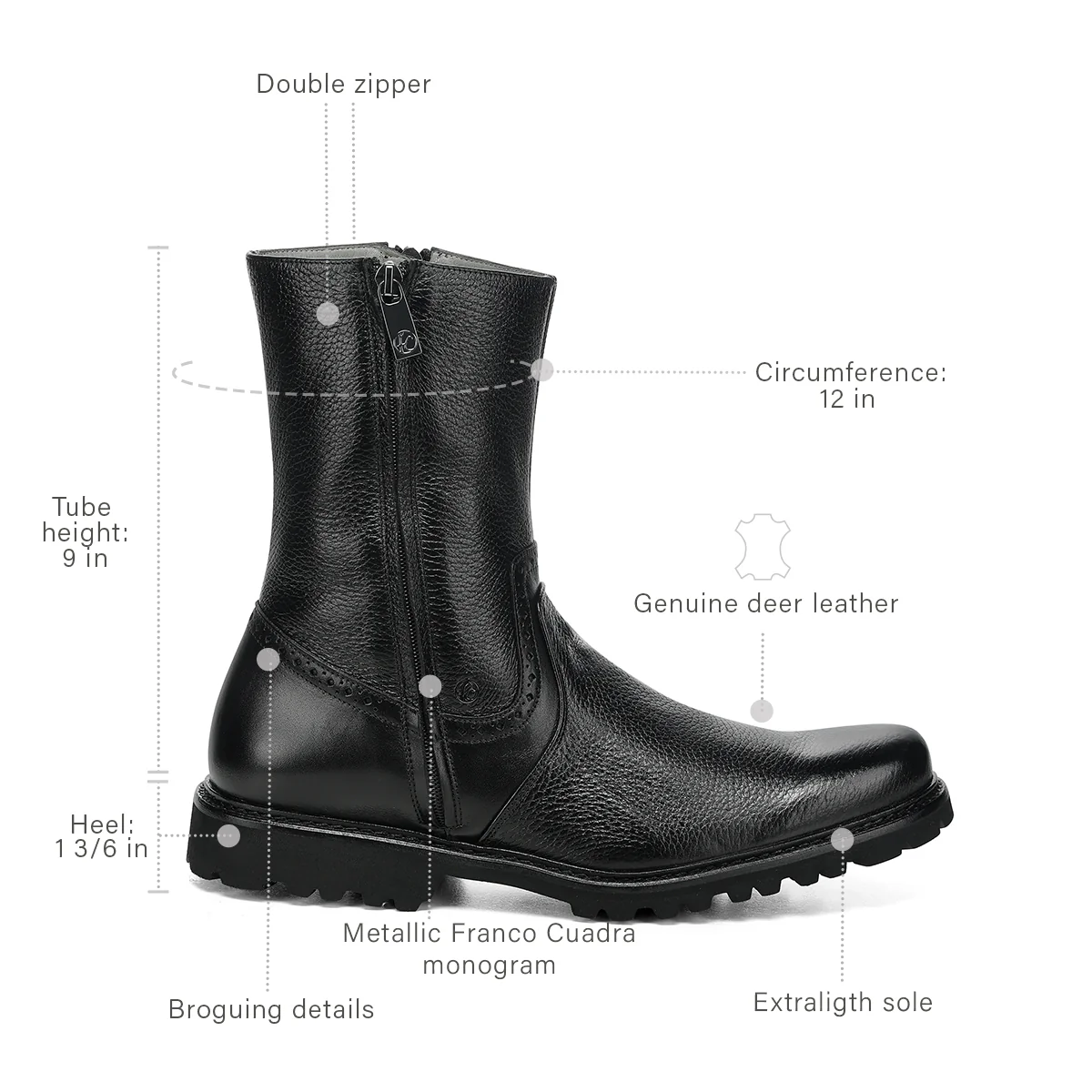 Men Franco Cuadra Deer Boot FF403 - Image 7