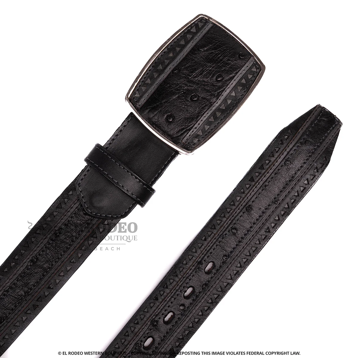 Men Los Altos Ostrich Belt C25U0305 - Image 3