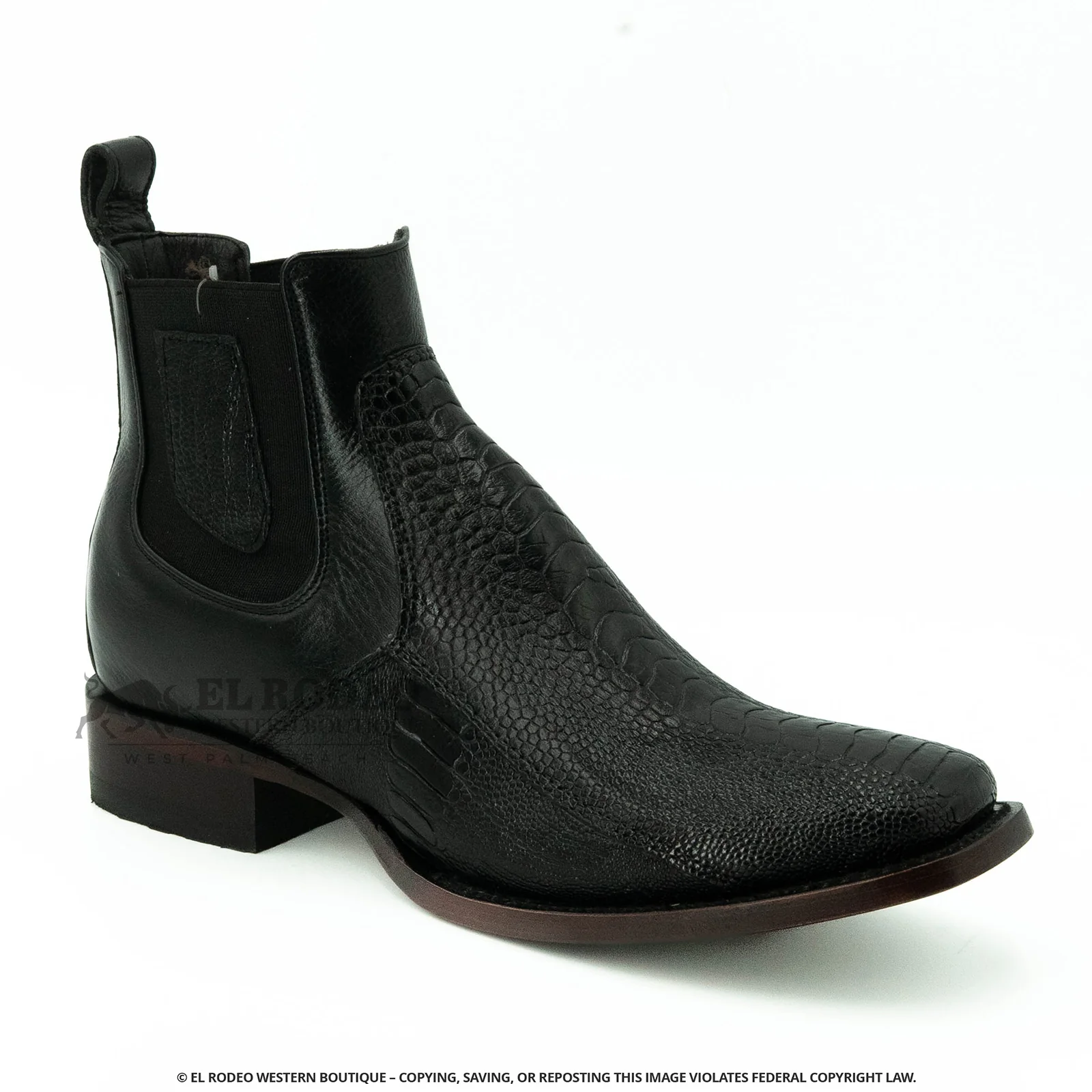 Men Los Altos Ostrich Leg Ankle Boot H82BV0505