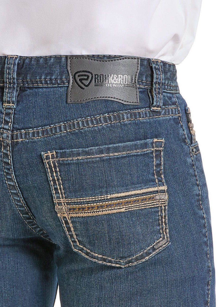 Men Rock&Roll Revolver Straight Dark Vintage Jean BM1RD06704 - Image 4
