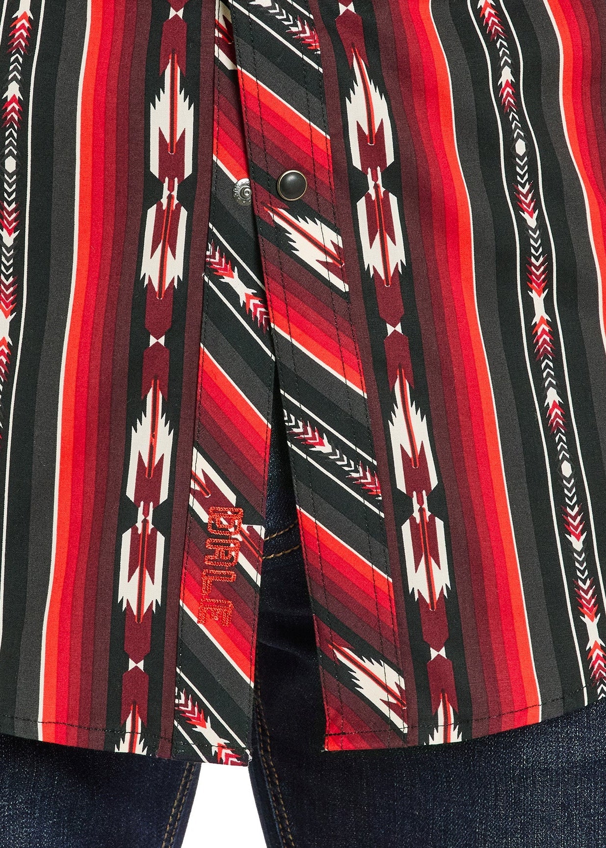 Men Rock&Roll Stripe Aztec Shirt BMN2S07656 - Image 3
