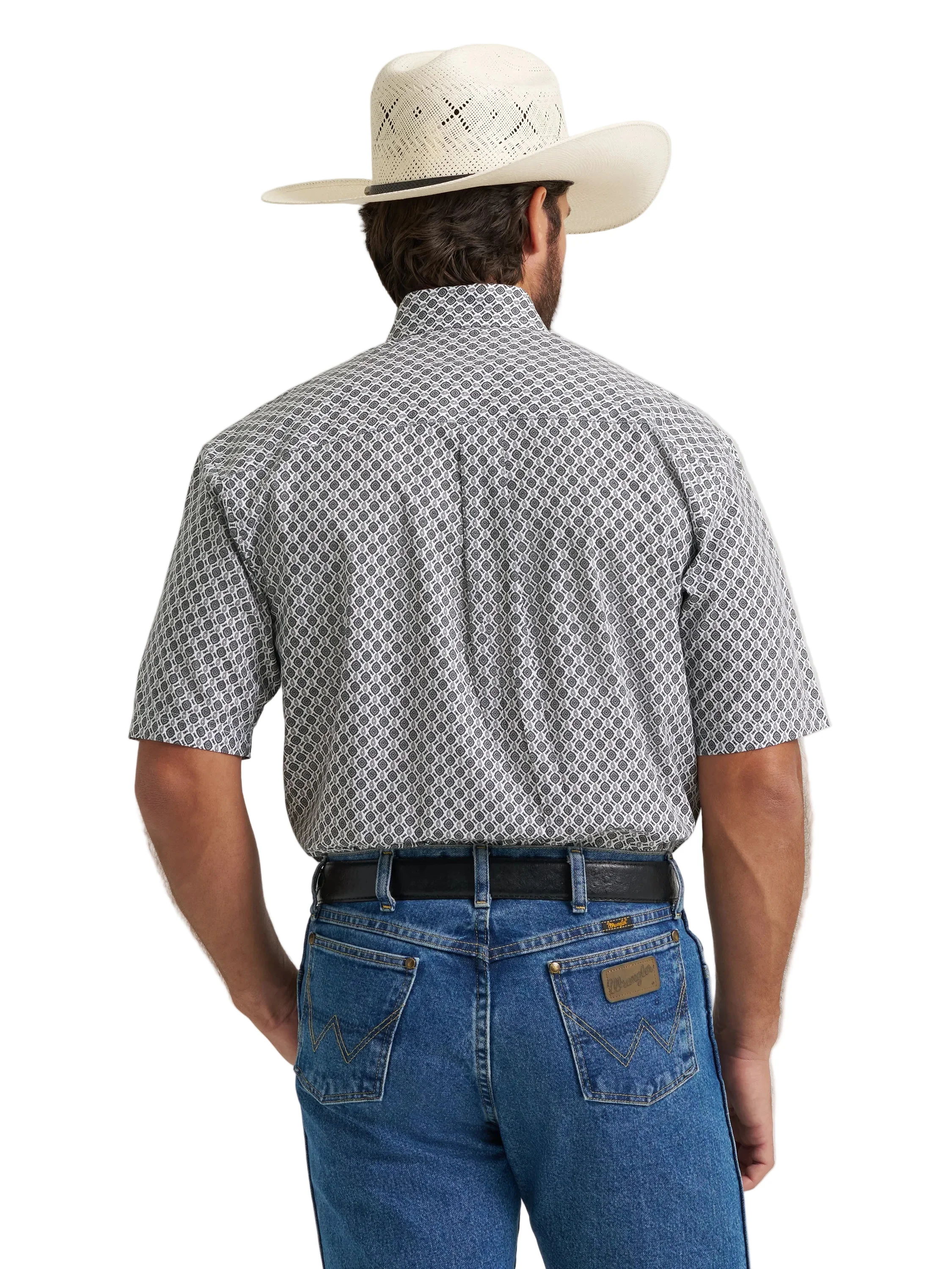 Men Wrangler George Strait Shirt Grey (SS) 112379058 - Image 3
