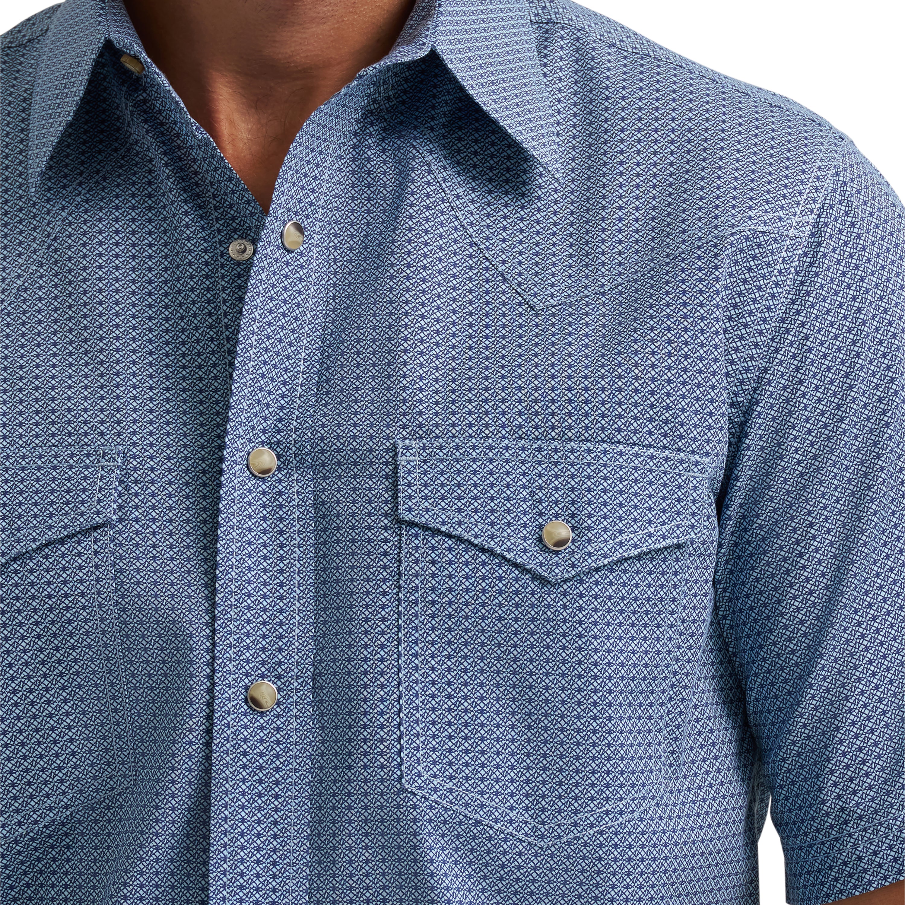 Men Wrangler Shirt (SS) Competition Blue 112378712 - Image 2