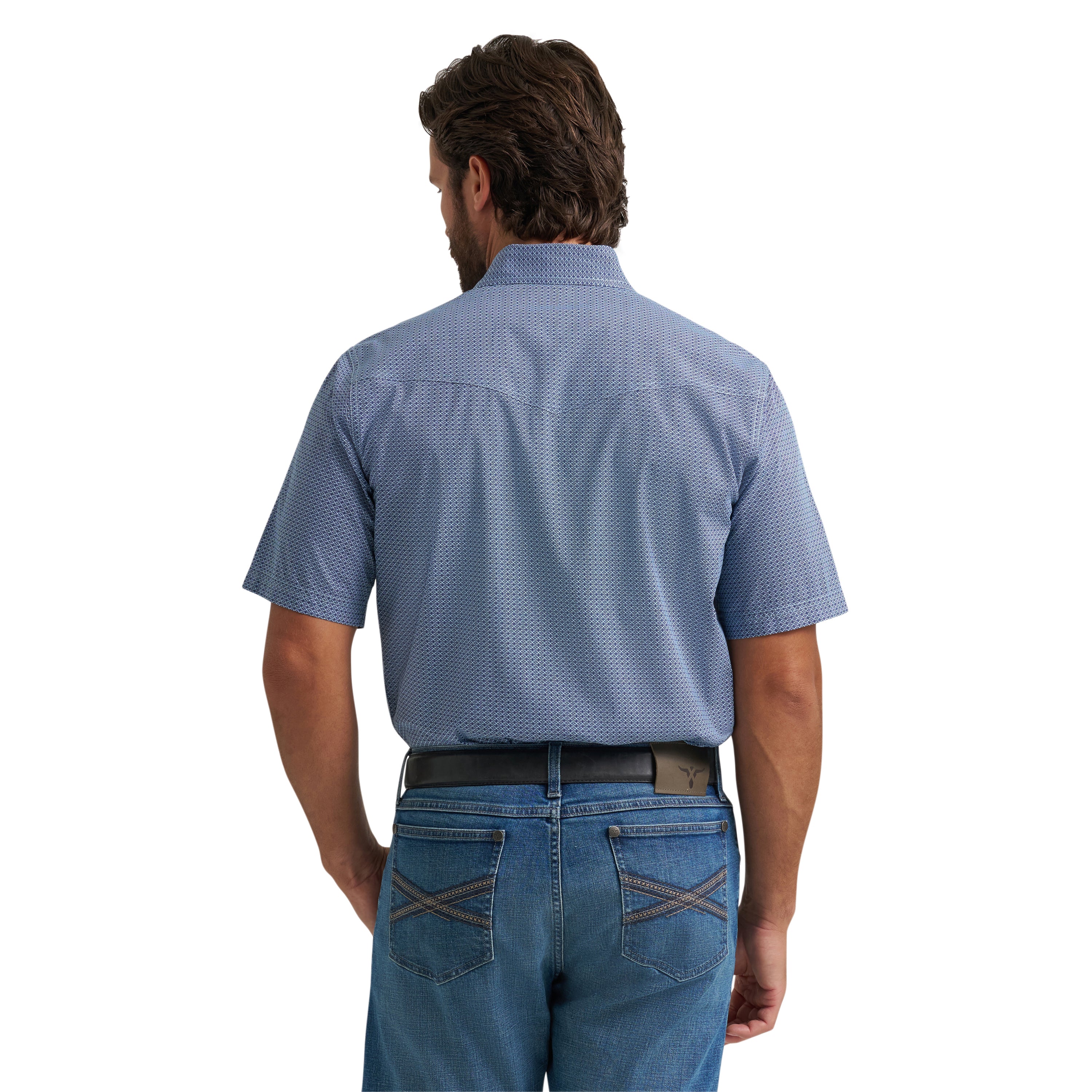 Men Wrangler Shirt (SS) Competition Blue 112378712 - Image 3