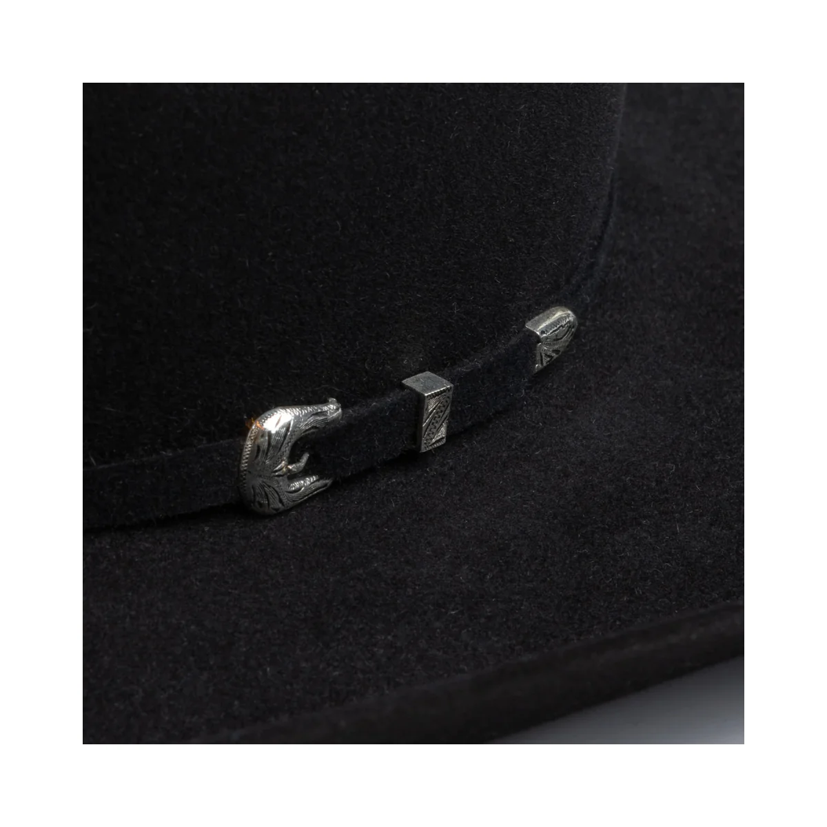 5X Fort Worth Black Larry Mahans Fur Felt Hat - Image 5