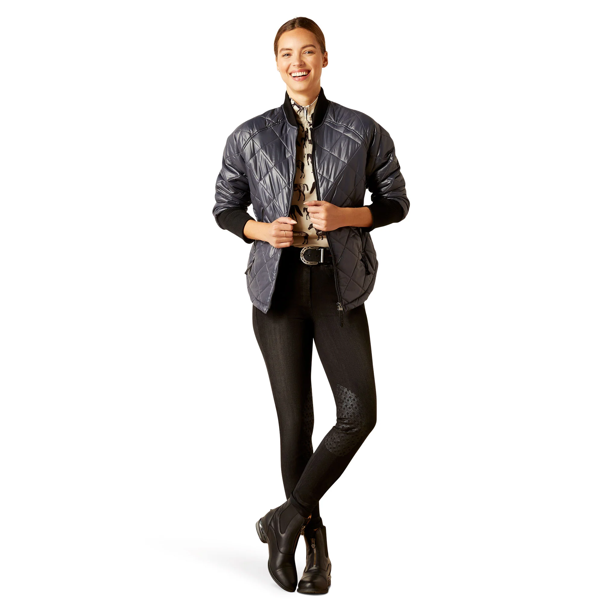 Women Ariat Charlie Jacket Ebony 10046089 - Image 6