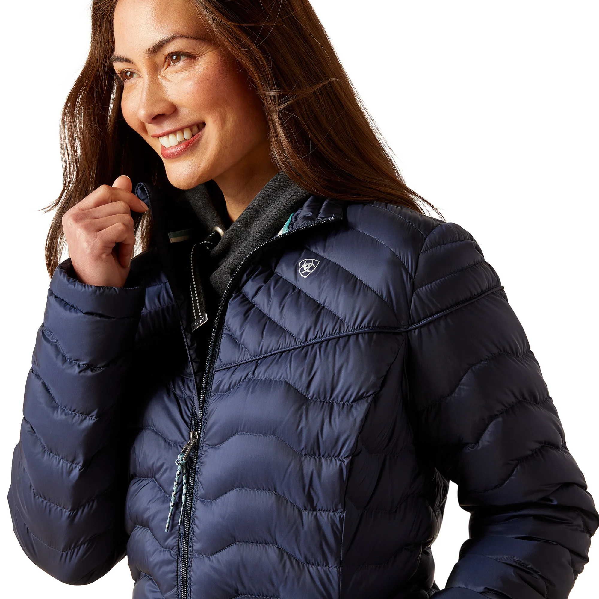 Women Ariat Ideal Coat Navy 10046759 - Image 2