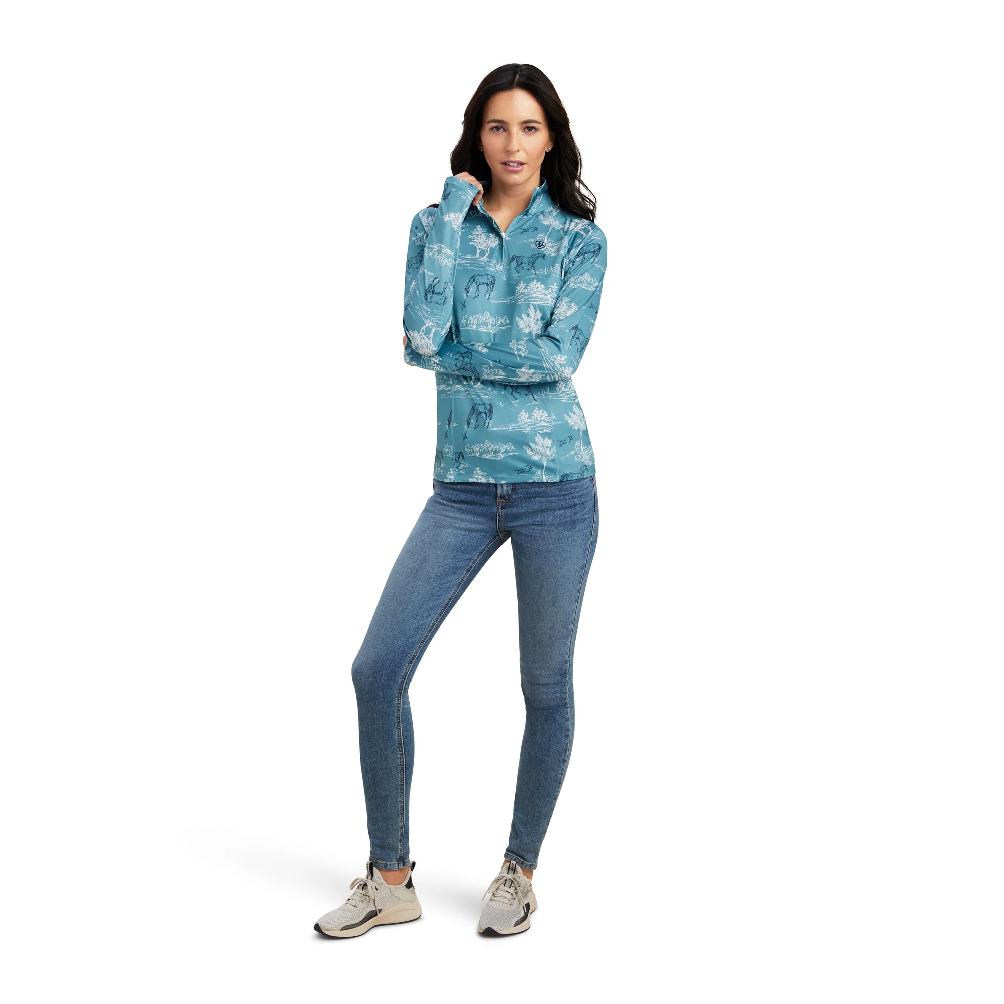 Women Ariat Jacket Arctic Green 10041204 - Image 4