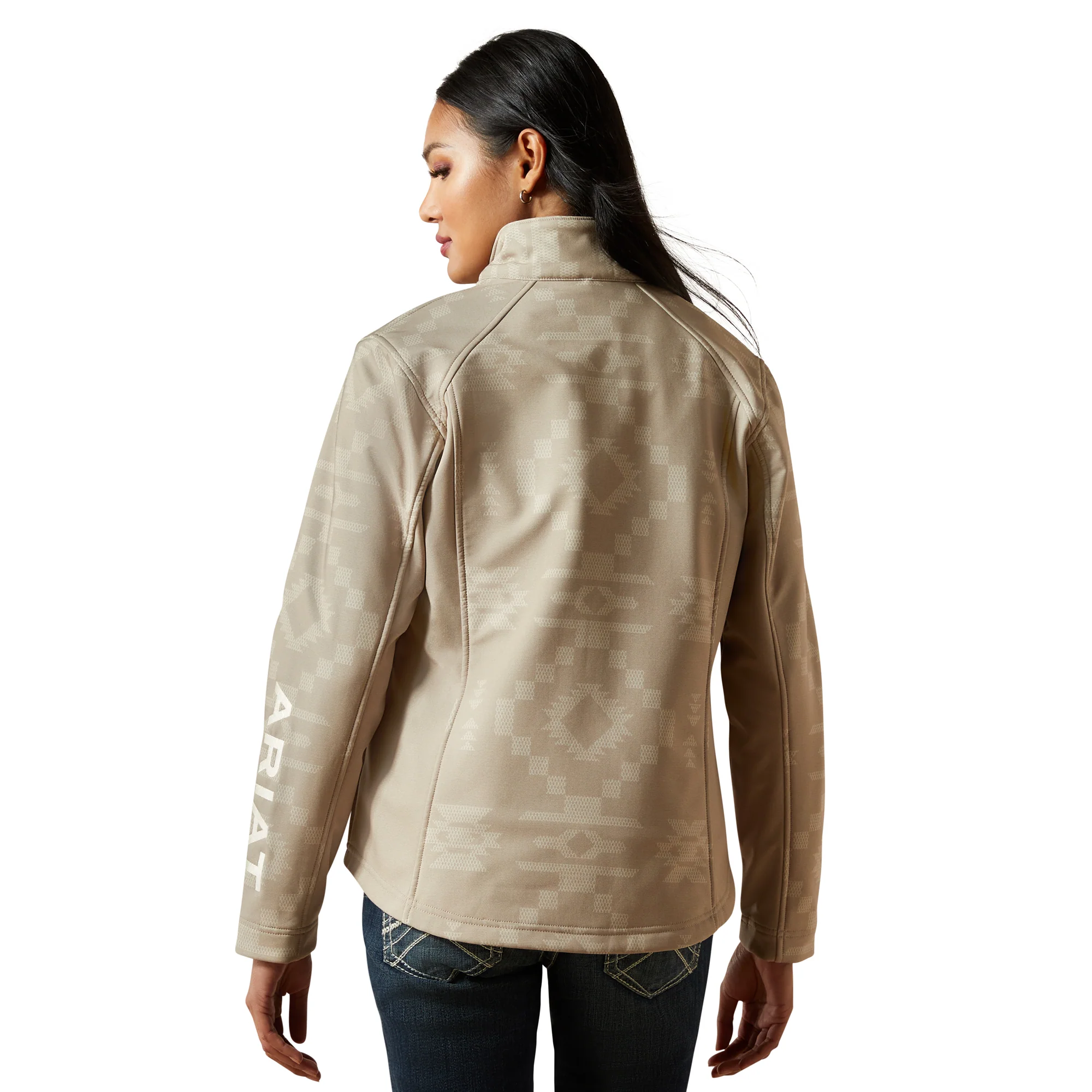 Women Ariat Jacket Logo Softshell Cross Stitch 10062212 - Image 3