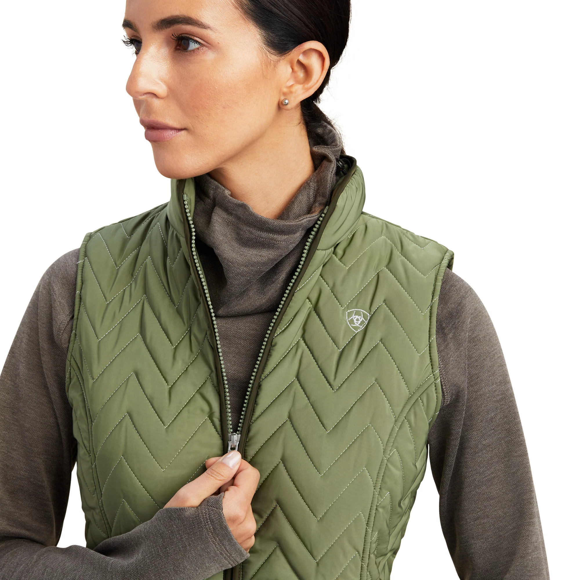 Women Ariat Vest Ashley Leaf Clover 10041283 - Image 2