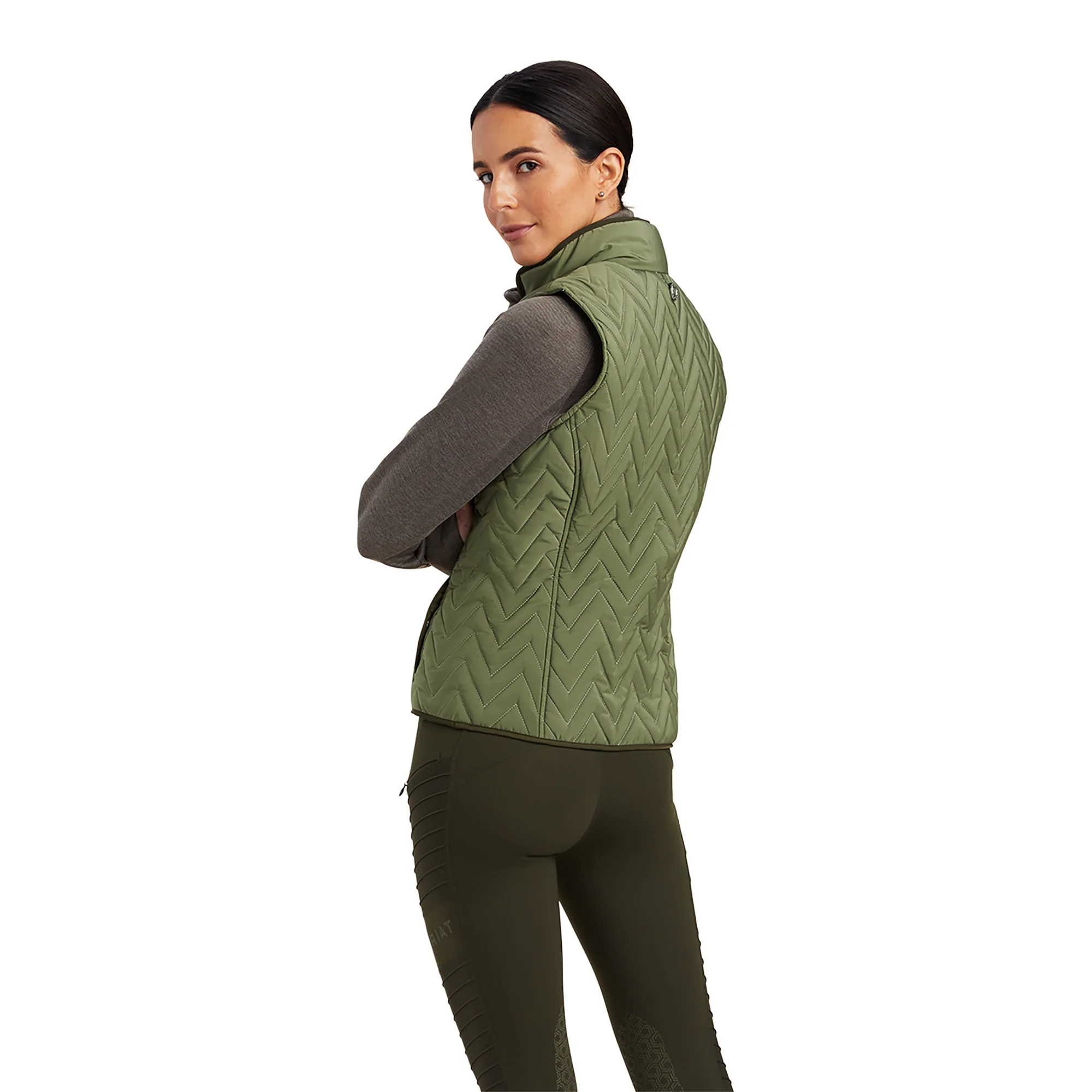 Women Ariat Vest Ashley Leaf Clover 10041283 - Image 3