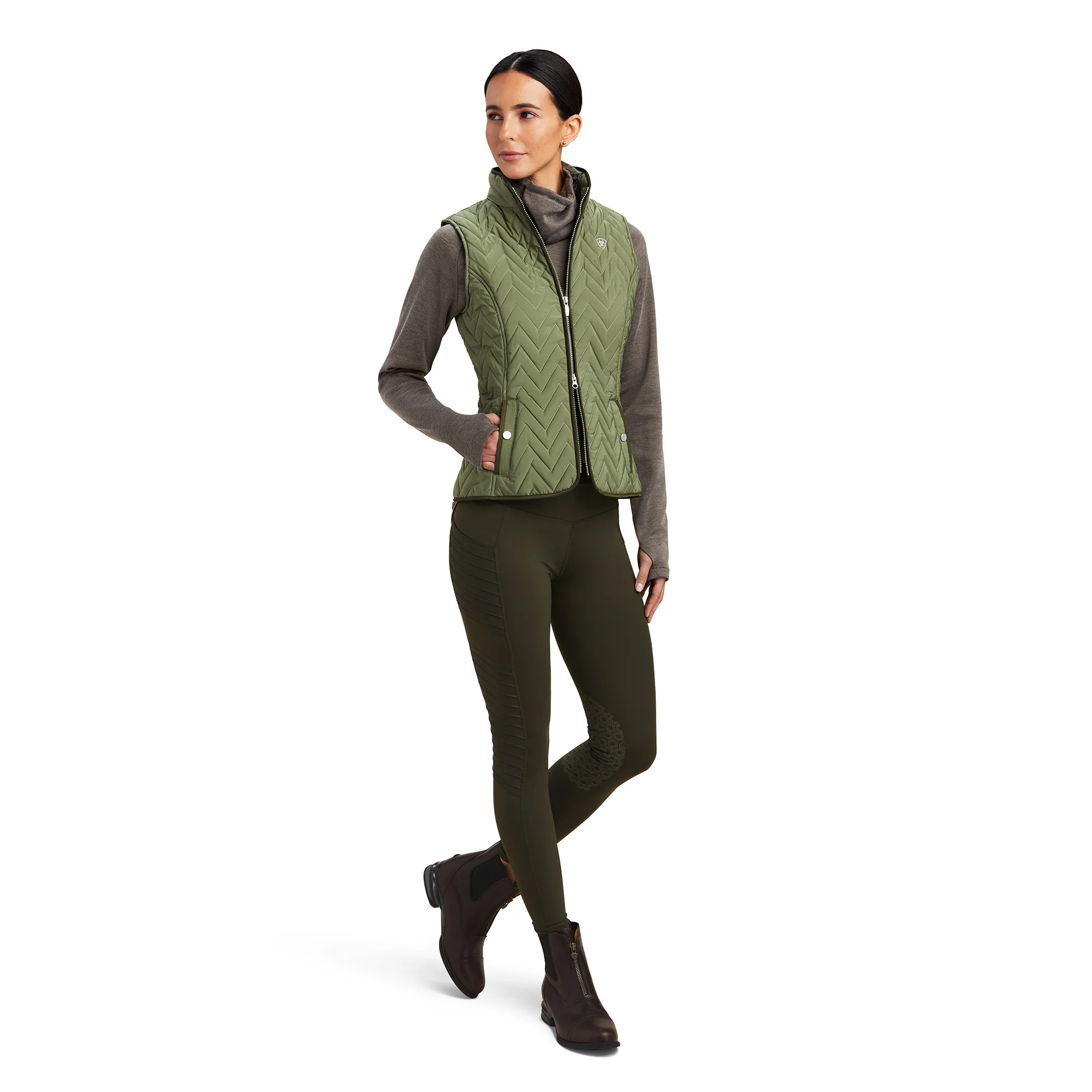 Women Ariat Vest Ashley Leaf Clover 10041283 - Image 4